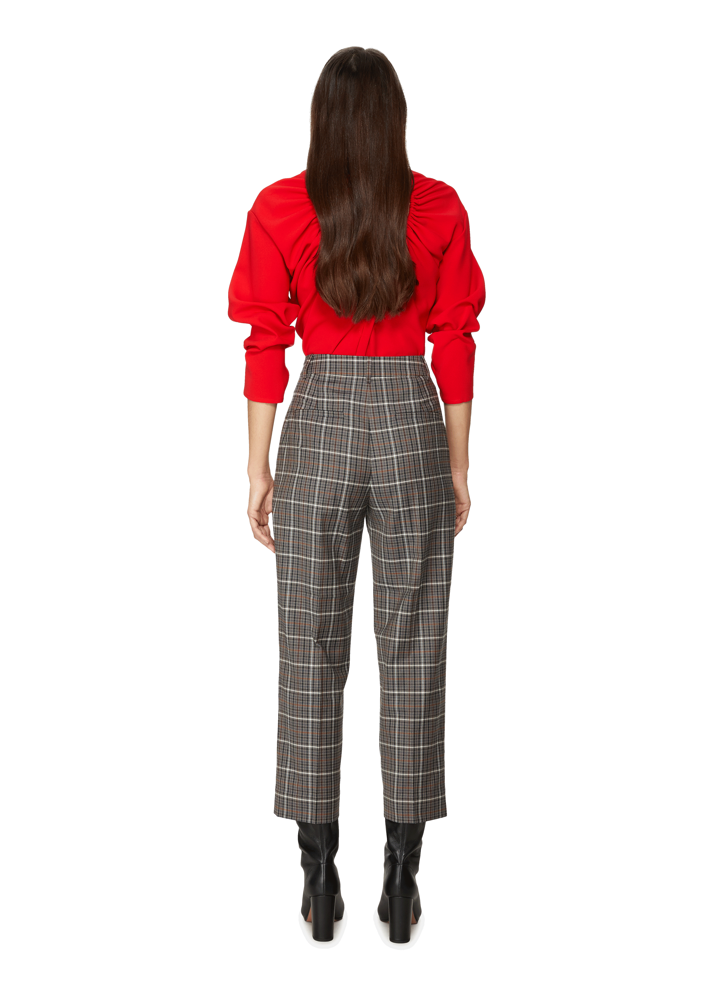 Check tailored Trousers TIBI Grey