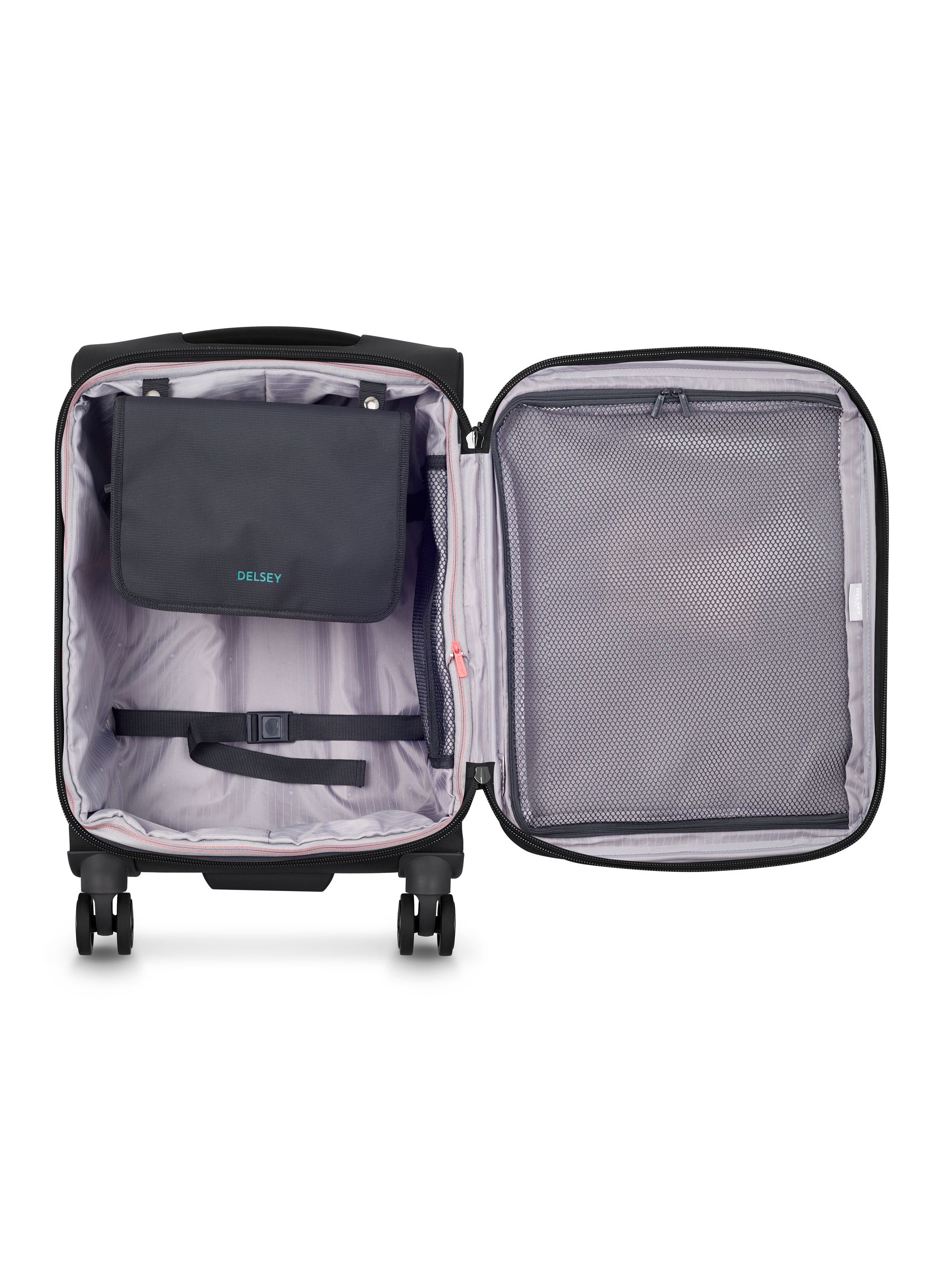 Valise cabine souple taille s - helium dlx DELSEY PARIS Noir