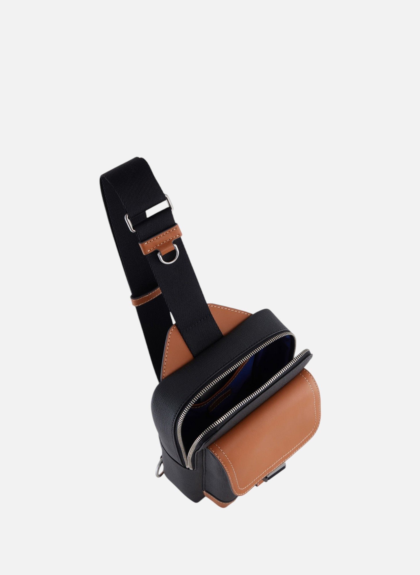 Sacoche sling maurice en toile enduite LE TANNEUR Noir