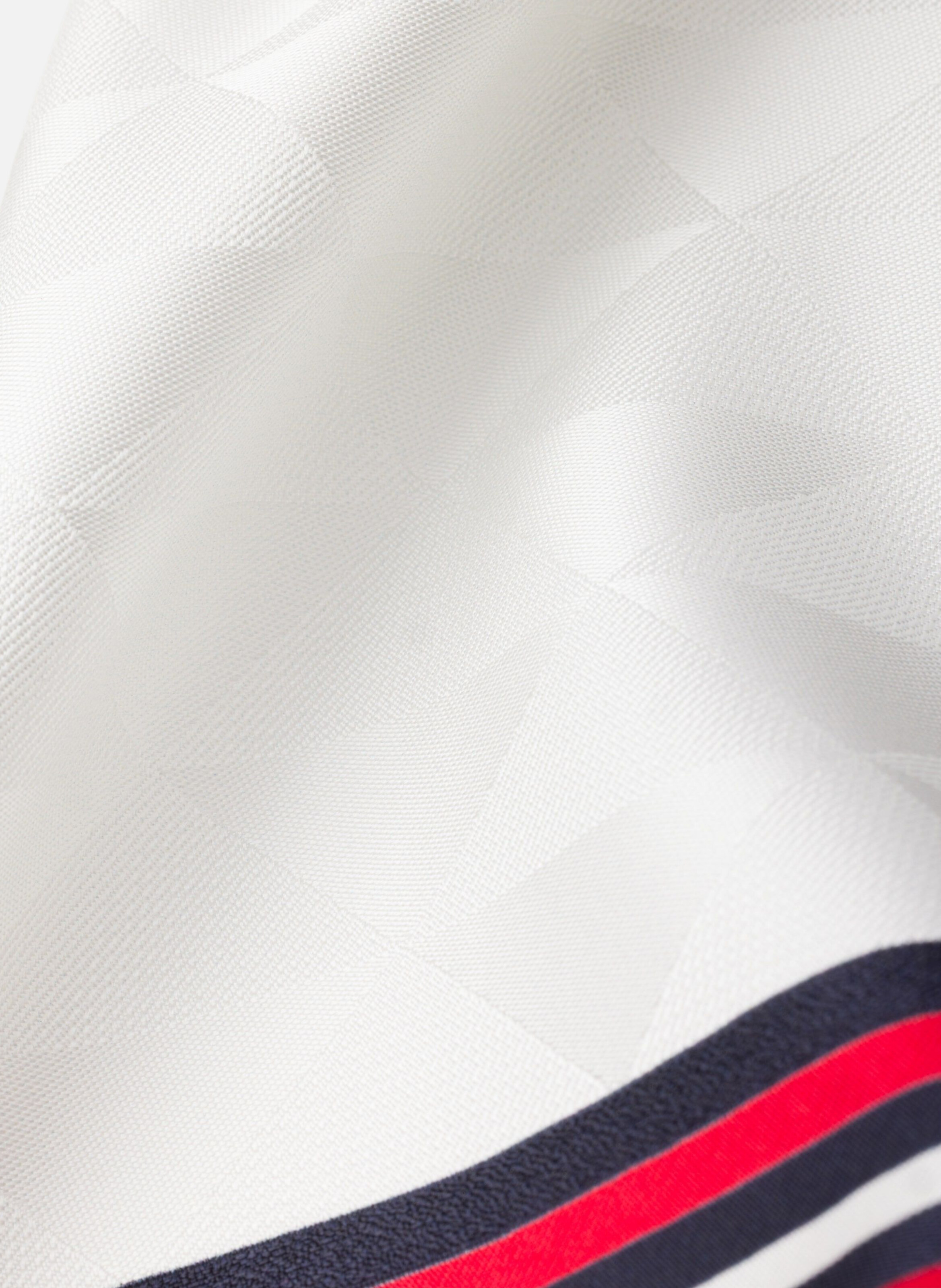 Foulard en jacquard de sergé de soie imprimé, 55 x PRADA Beige