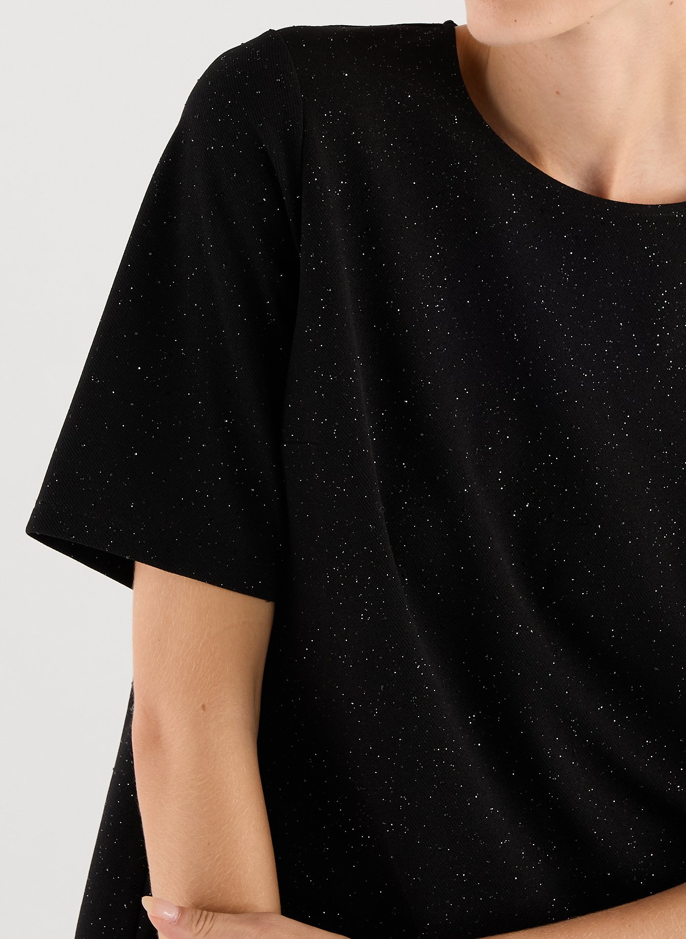 T-shirt Wimo col rond à paillettes  SAISON 1865 Noir