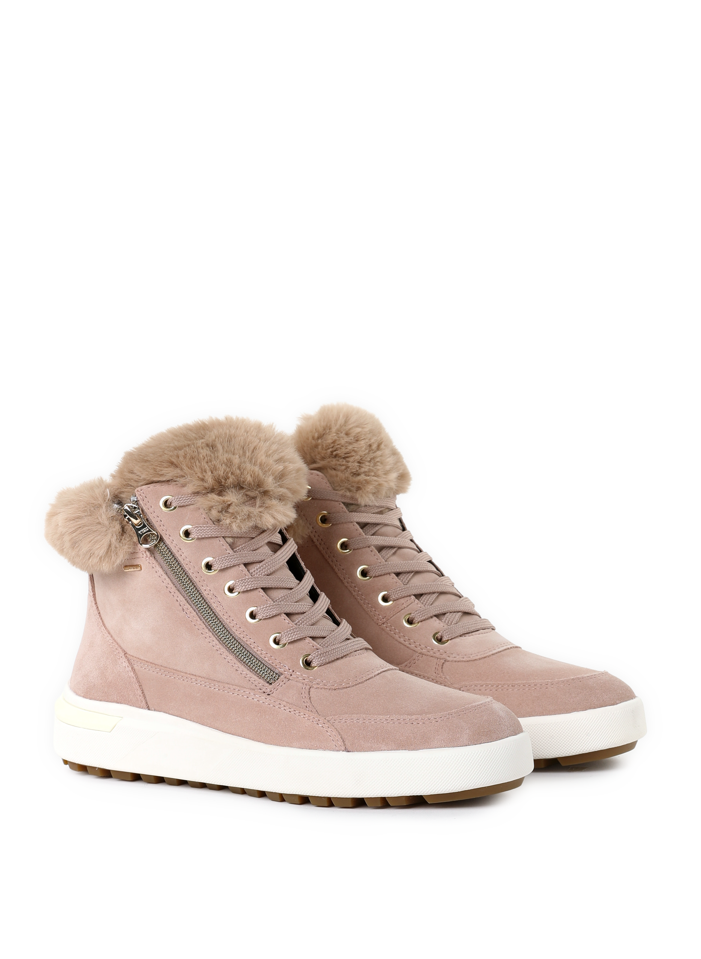 Dalyla suede leather ankle boots GEOX Pink