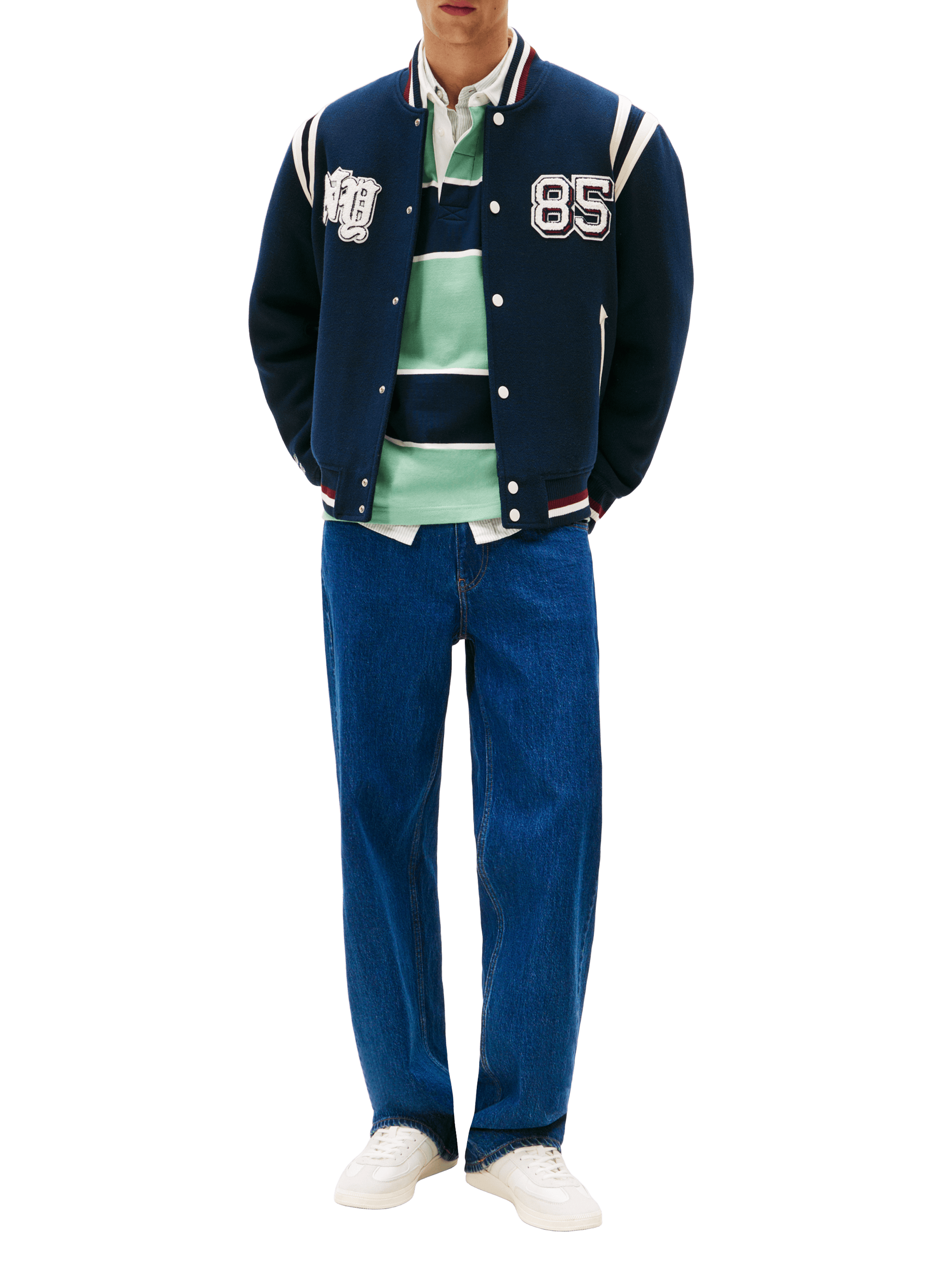 Bomber jacket with logo TOMMY HILFIGER Blue