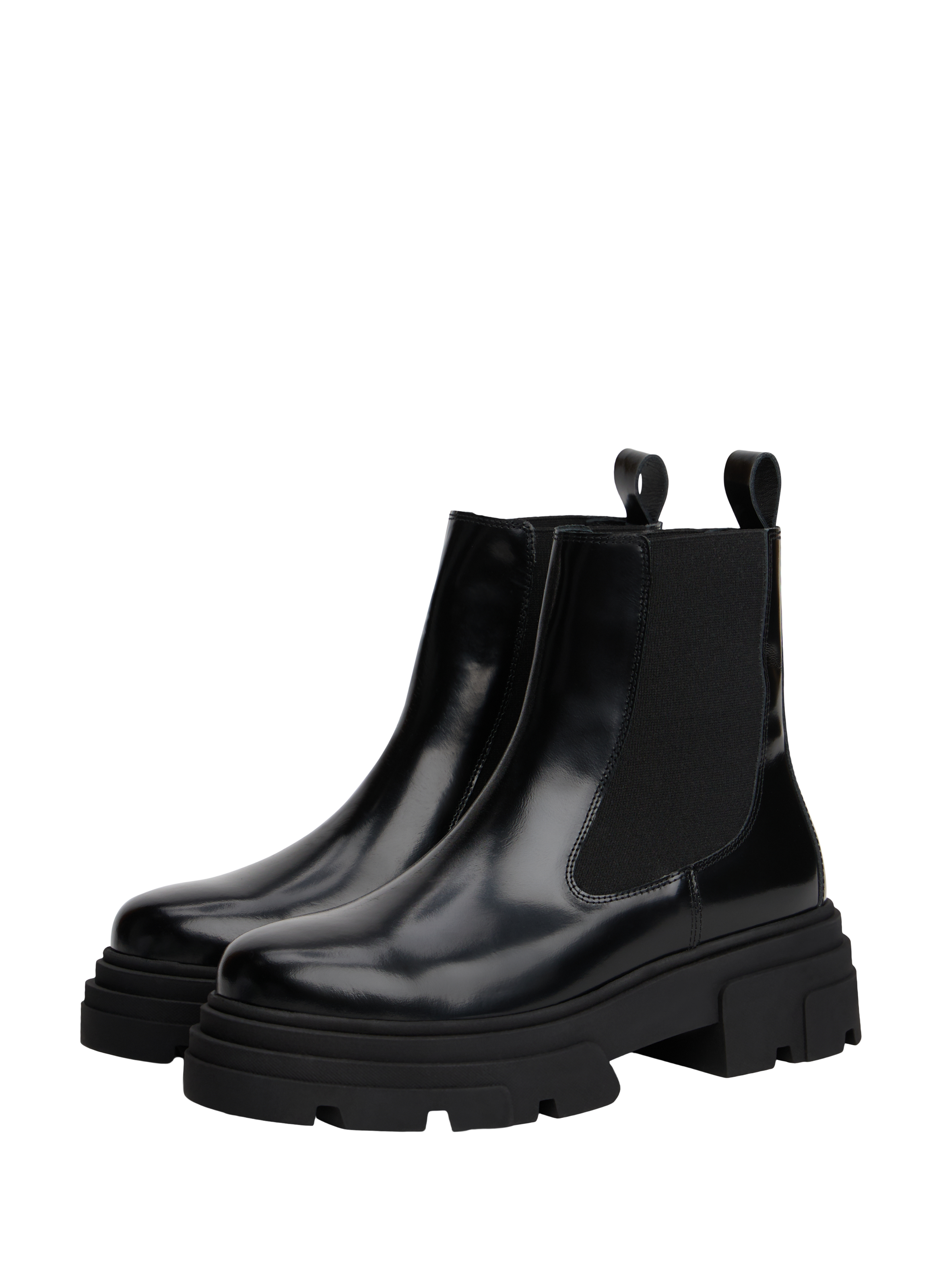 Bottines crantées en cuit TOMMY HILFIGER Noir