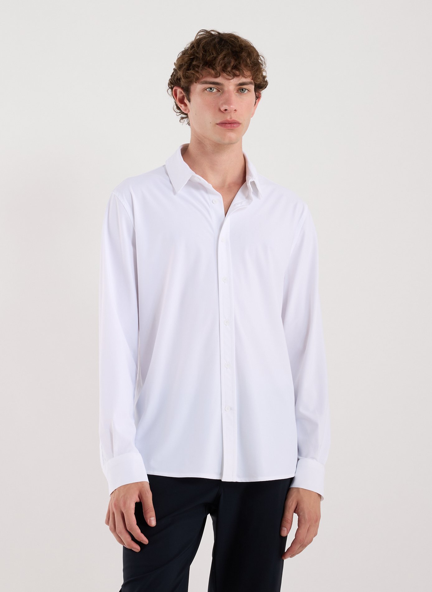 1789 CALA Chemise droite col classique Blanc
