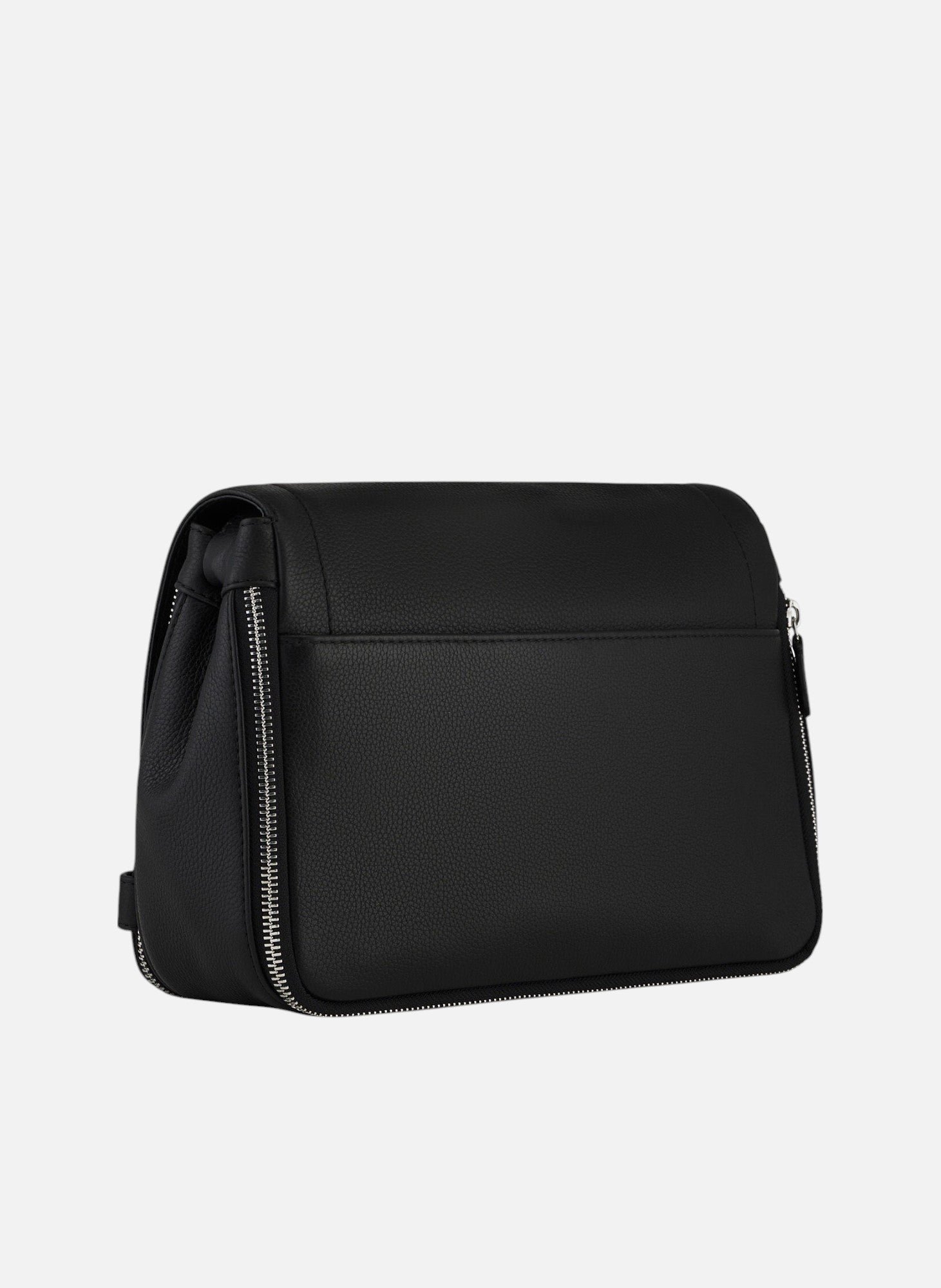 Sac bandoulière moyen modèle Simone en cuir grainé LE TANNEUR Noir