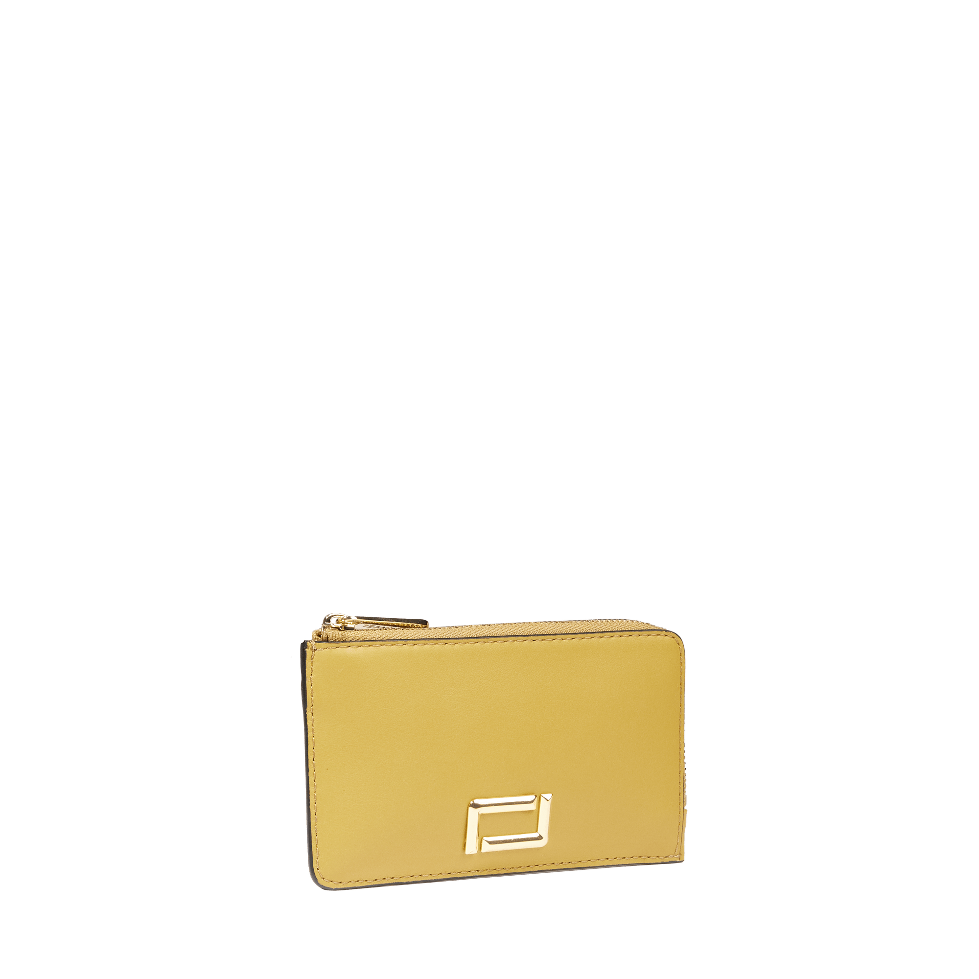 Porte-cartes zippé angèle de lancel en cuir LANCEL Jaune