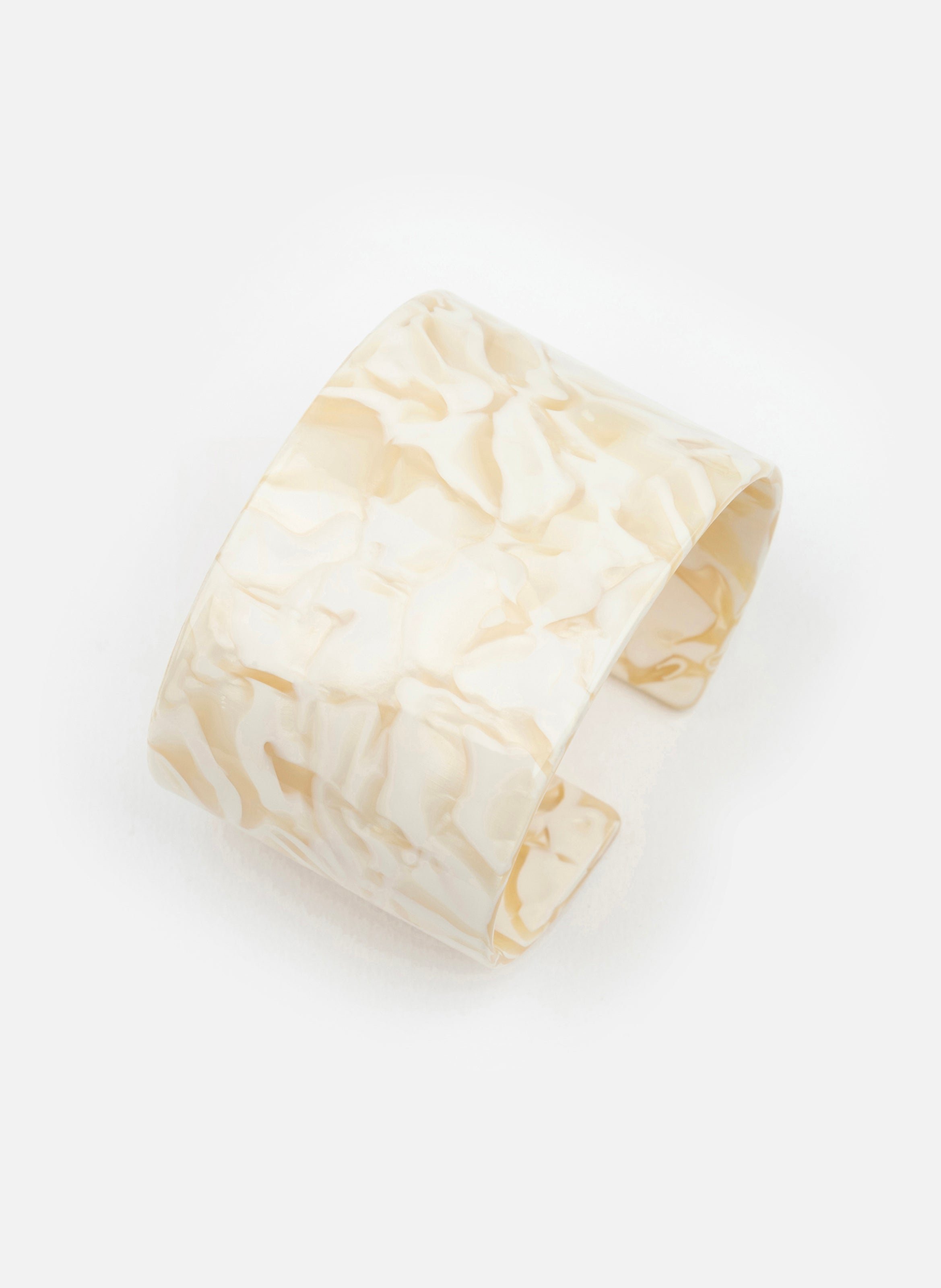 Bracelet stellar en acétate de cellulose KURAGE GINZA Beige