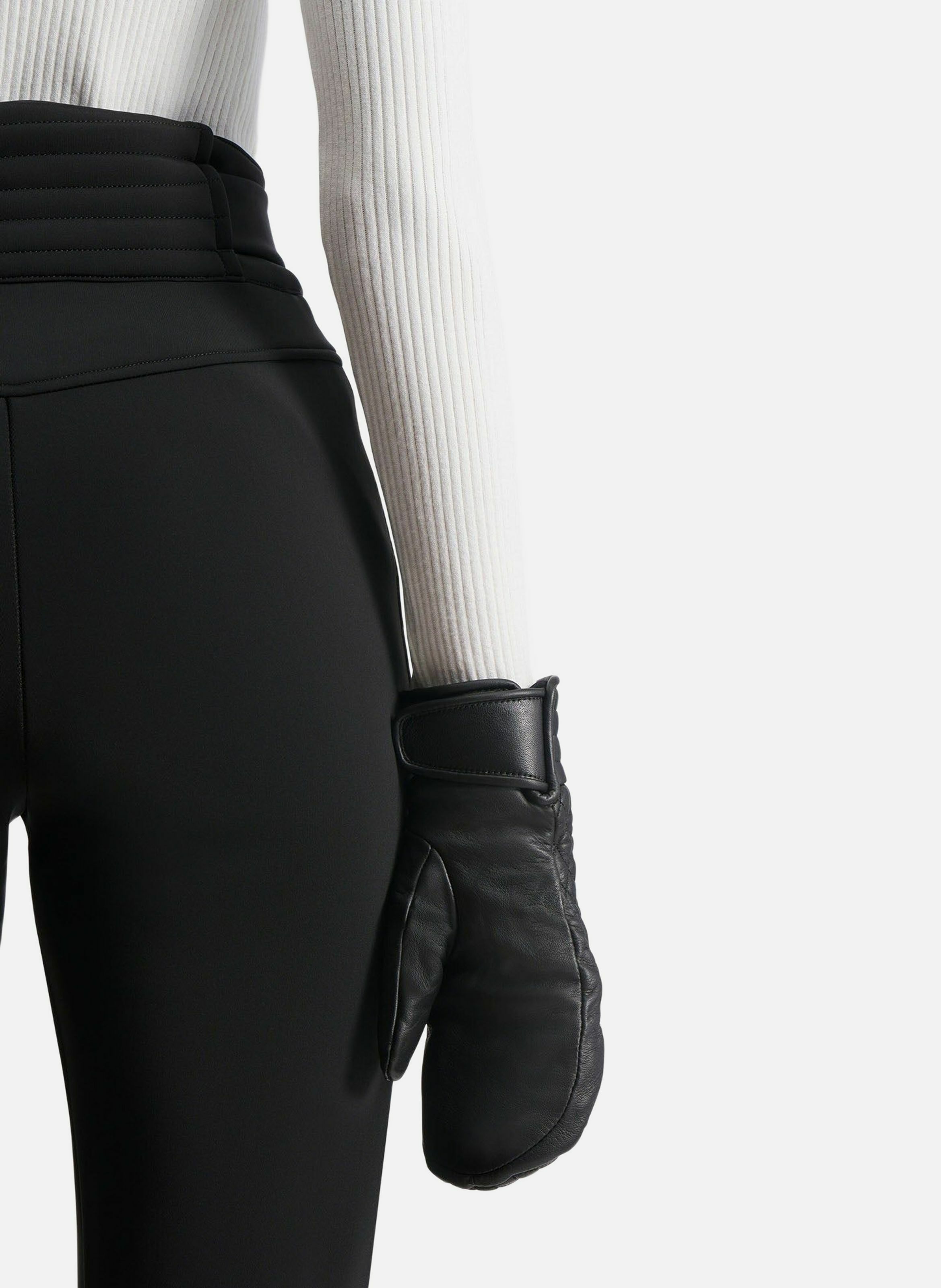 Moufles de ski athena mitten cuir de chevre FUSALP Noir