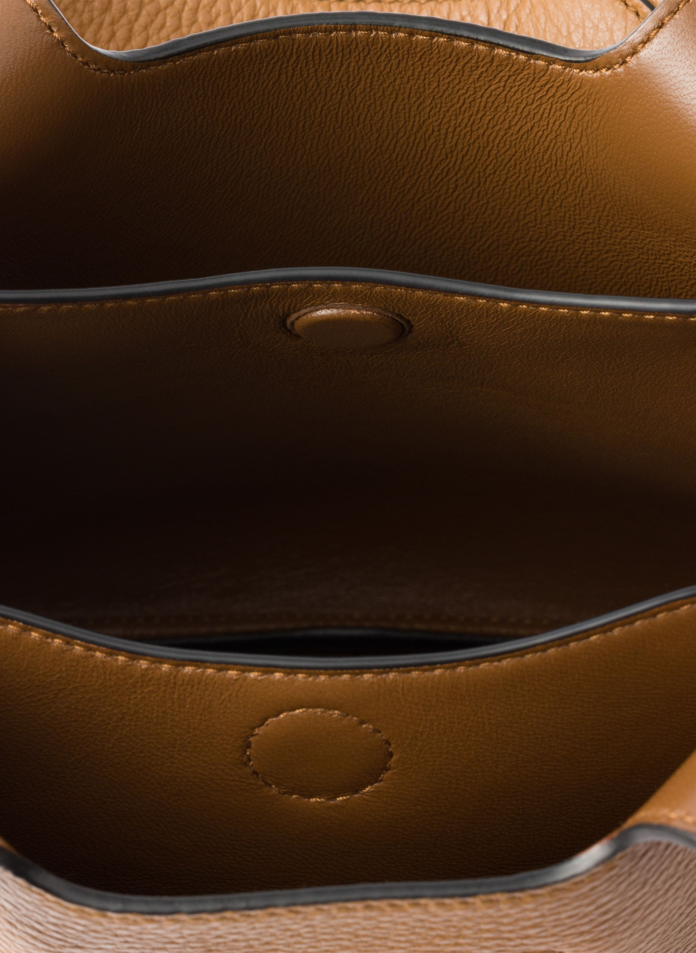 Mini sac à main en cuir PRADA Marron