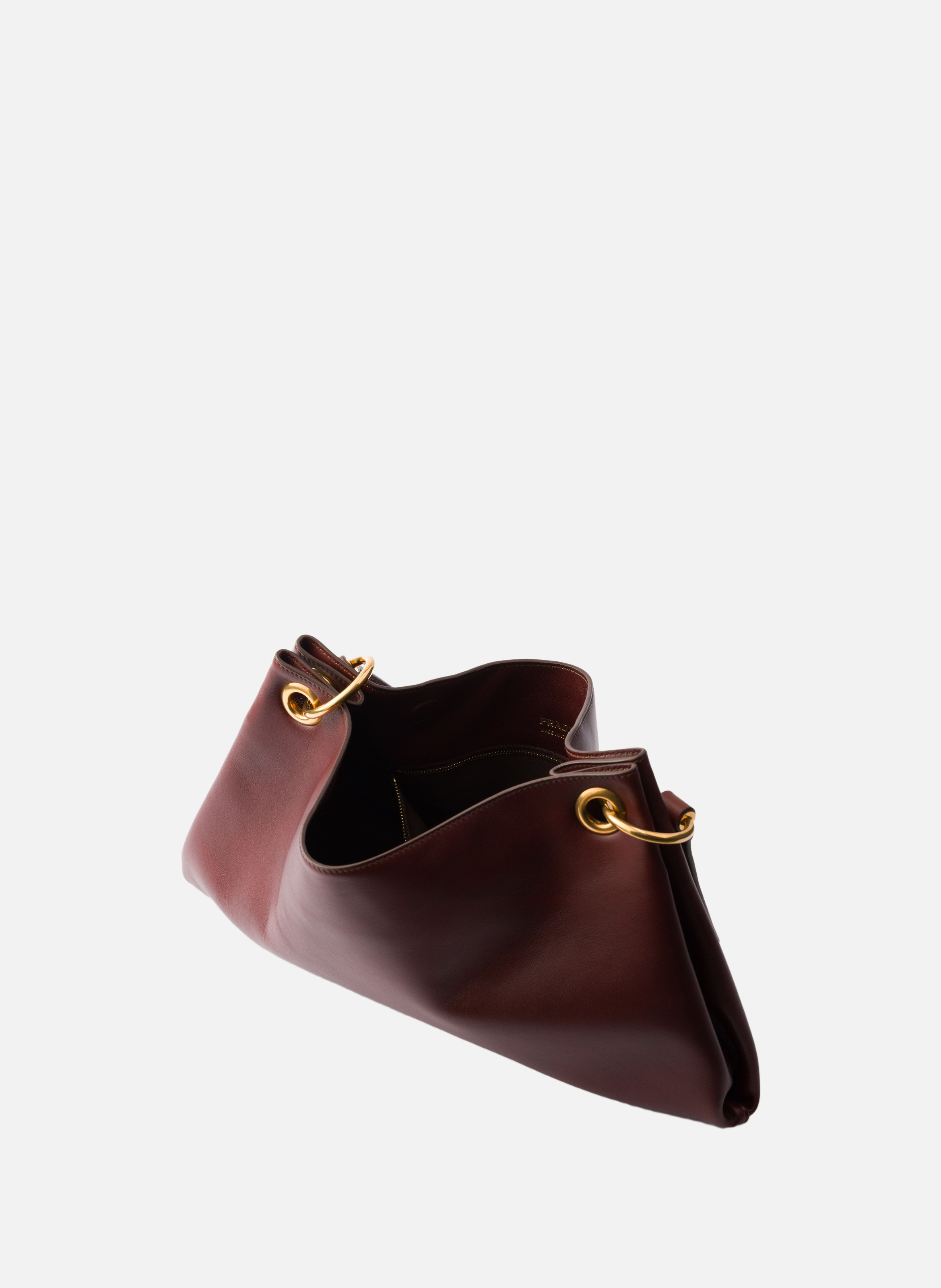 Grand sac porté épaule prada etude en cuir PRADA Marron