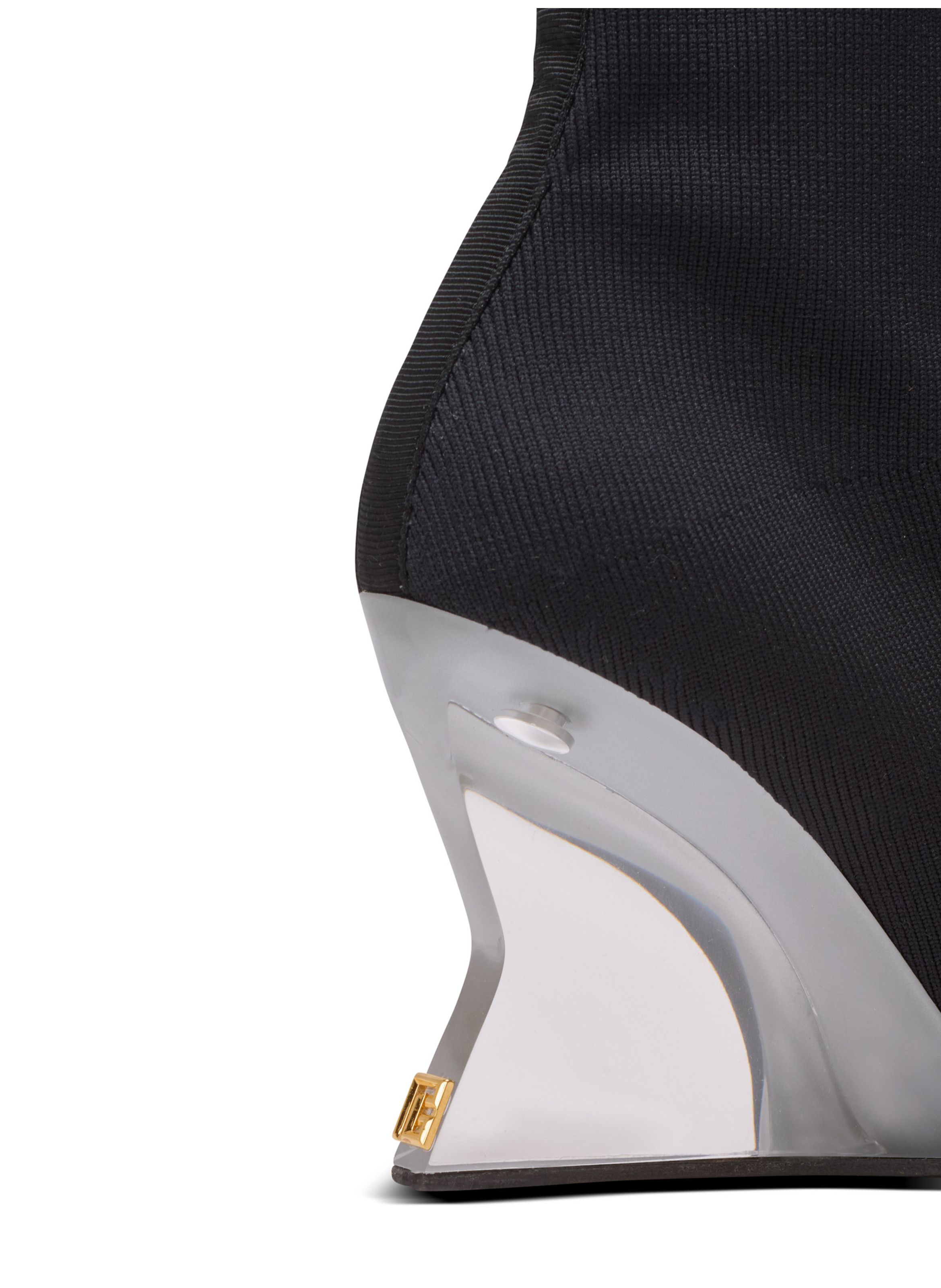 Bottines wedge en maille BALMAIN Noir