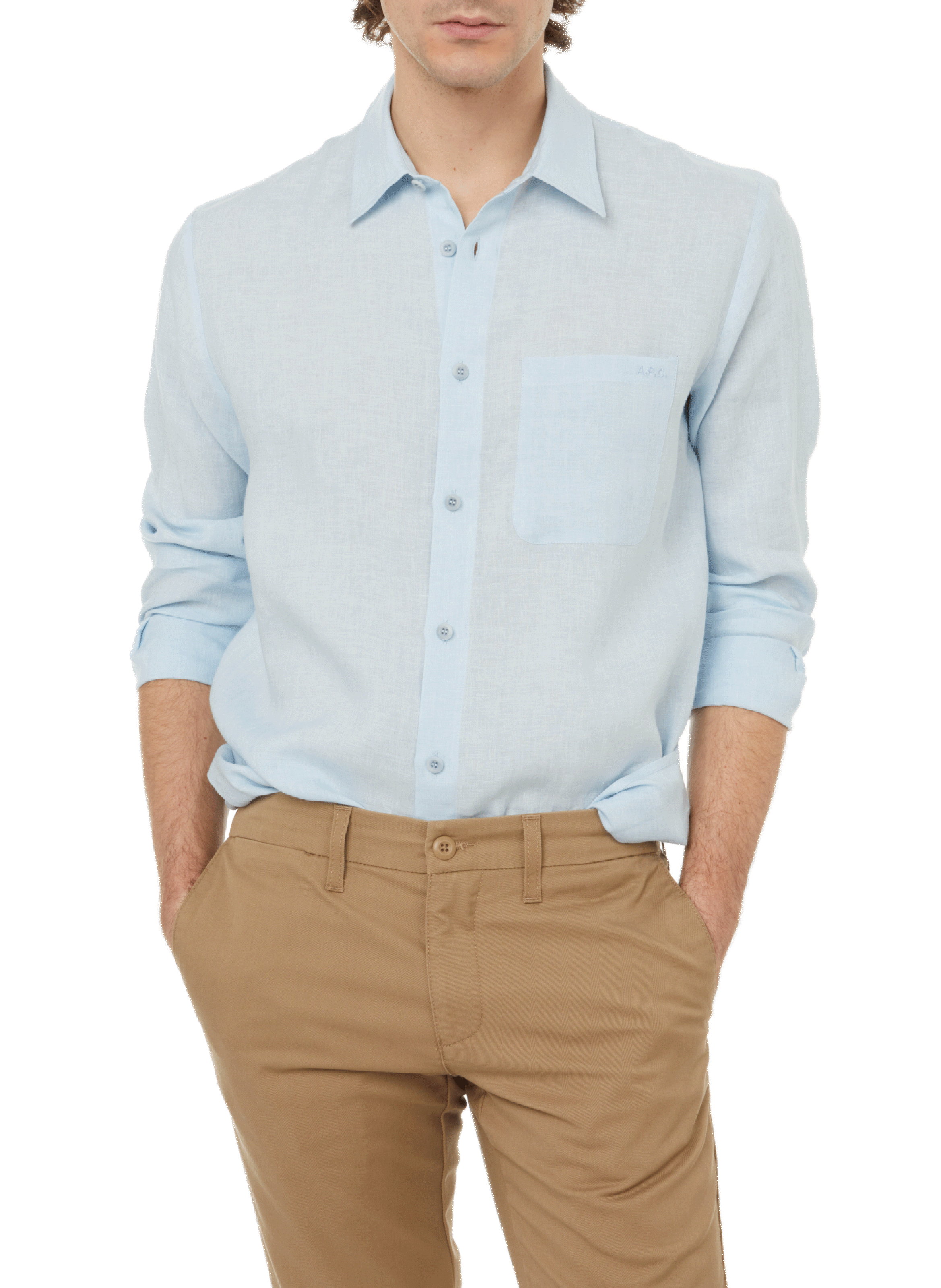 Cassel linen shirt A.P.C. Blue