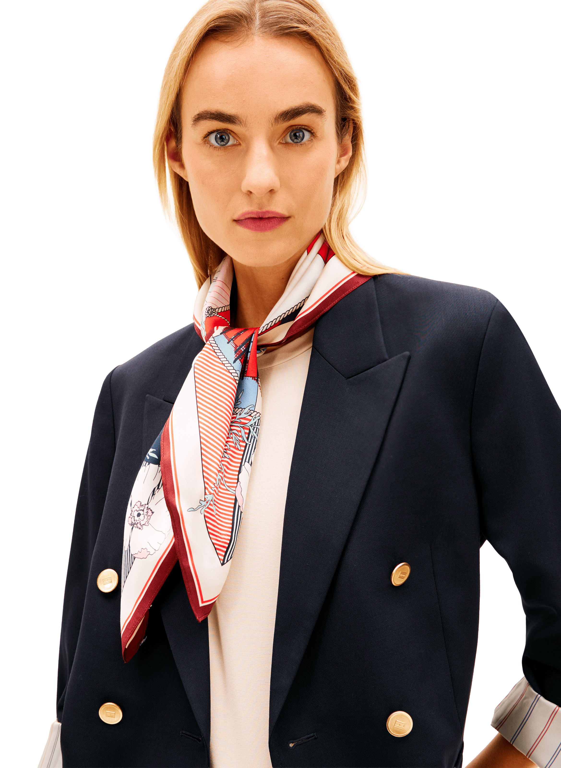 Printed silk scarf TOMMY HILFIGER Multicolour