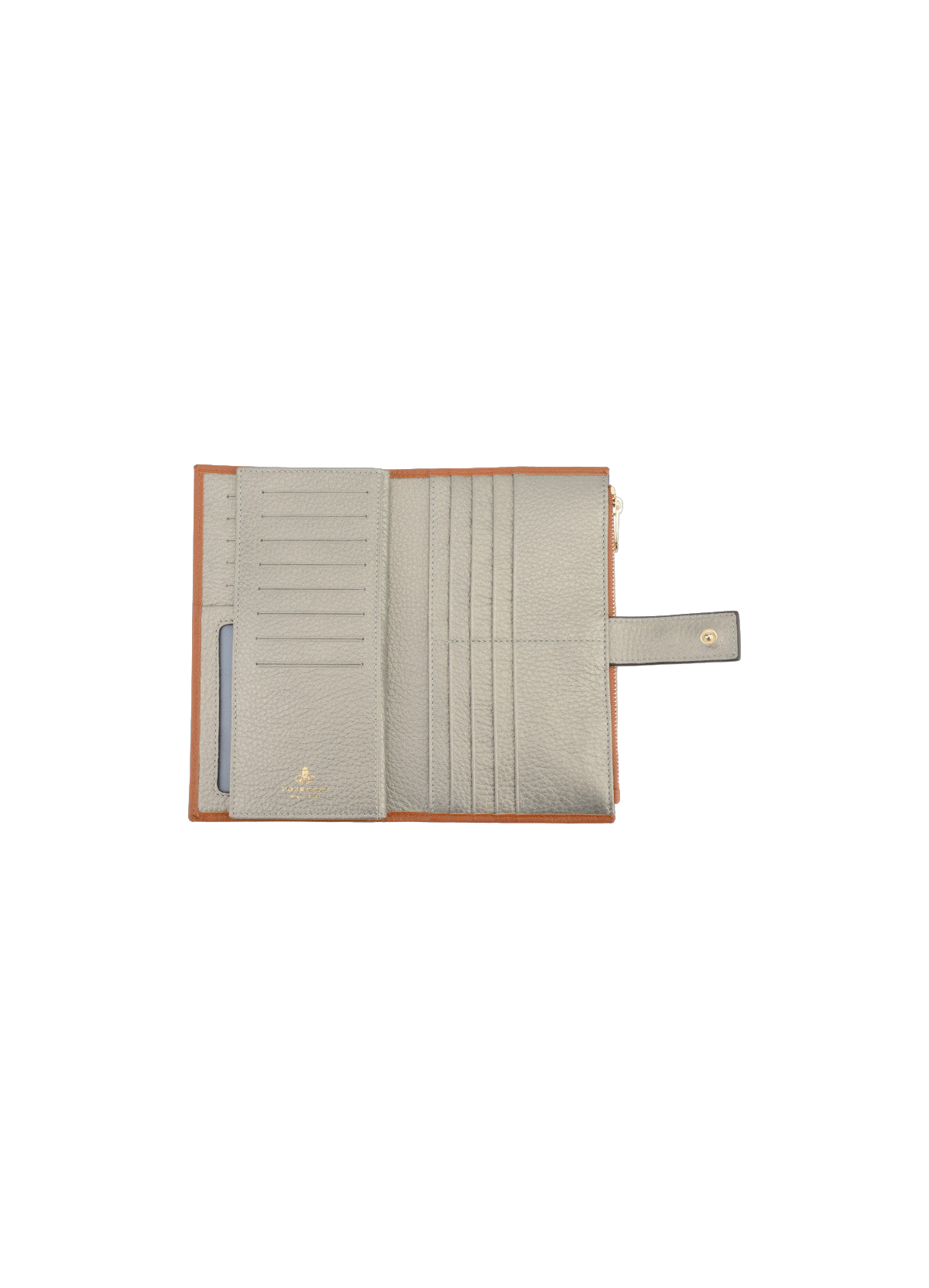 Hebdo | portefeuille compagnon gm en cuir de veau grainé POURCHET Doré