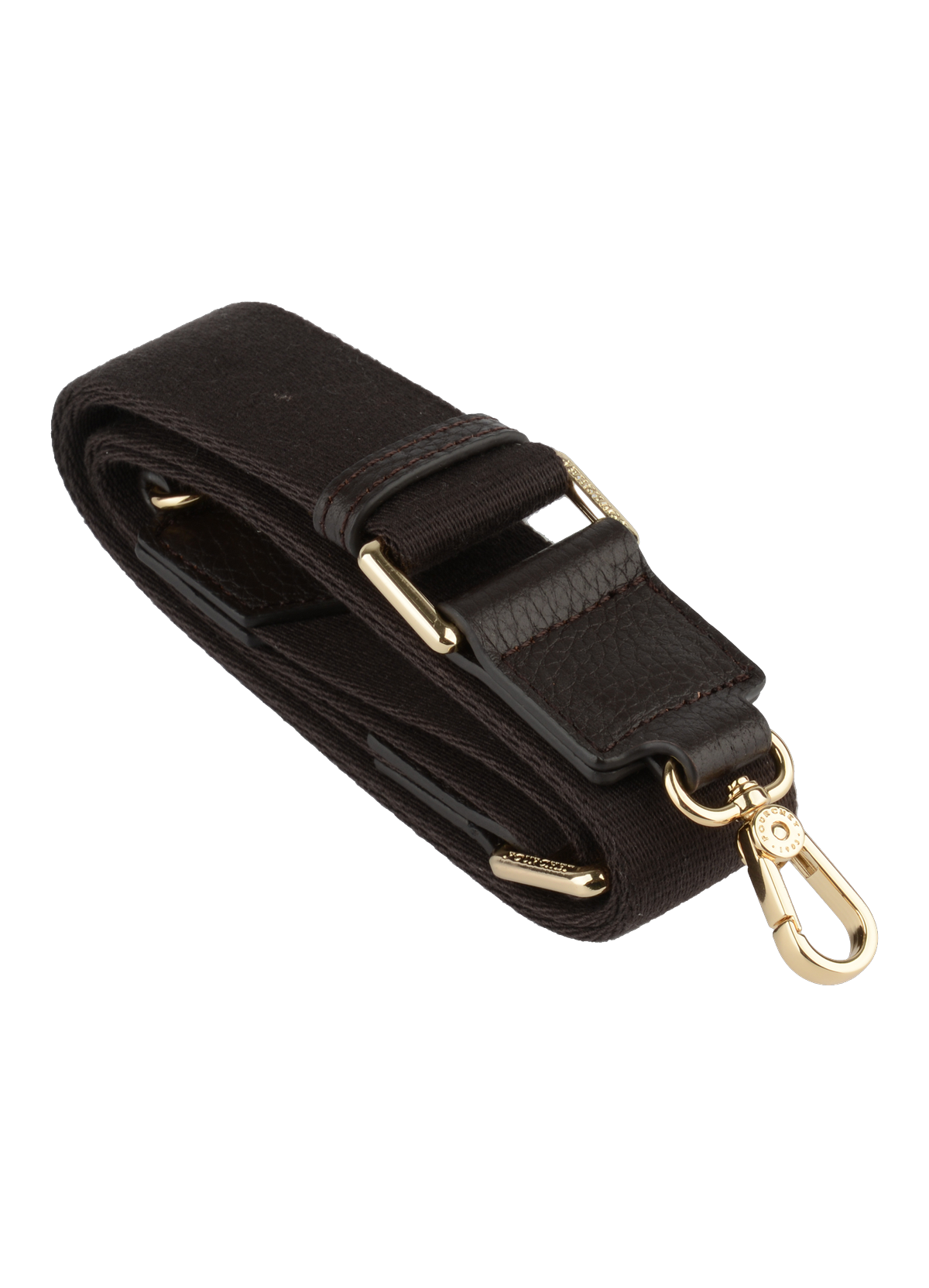 Bandoulière | bandoulière de sac en coton garni cuir POURCHET Bleu