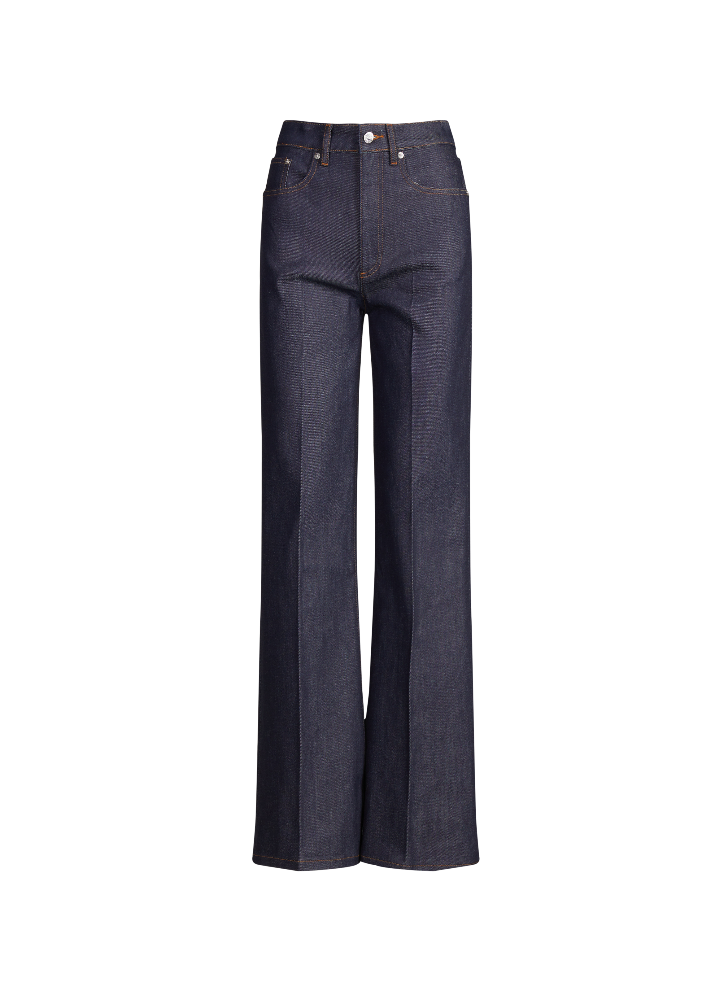 Jean large en coton mélangé A.P.C. Bleu