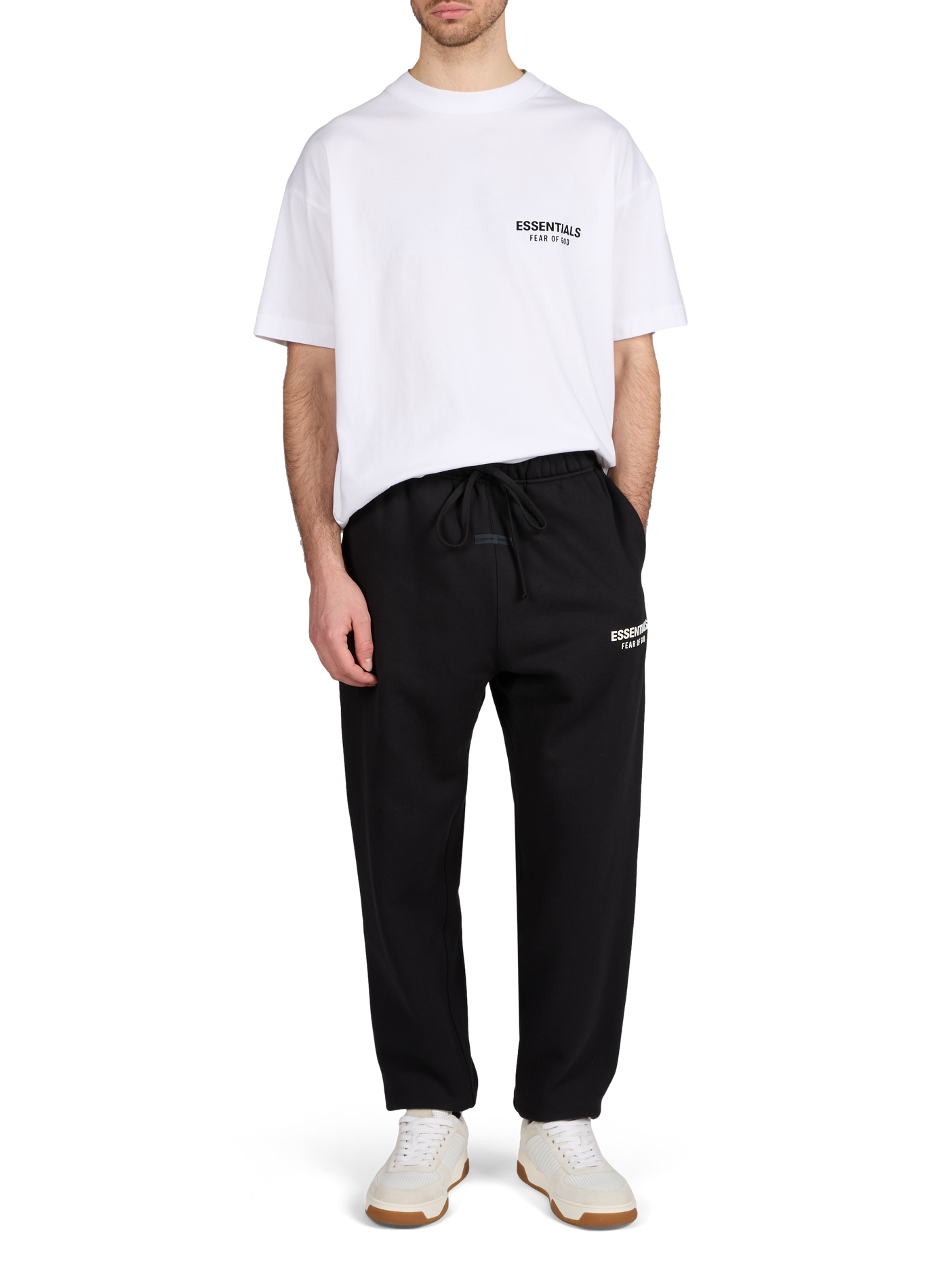Cotton Mix Jogging Bottoms FEAR OF GOD ESSENTIALS Black