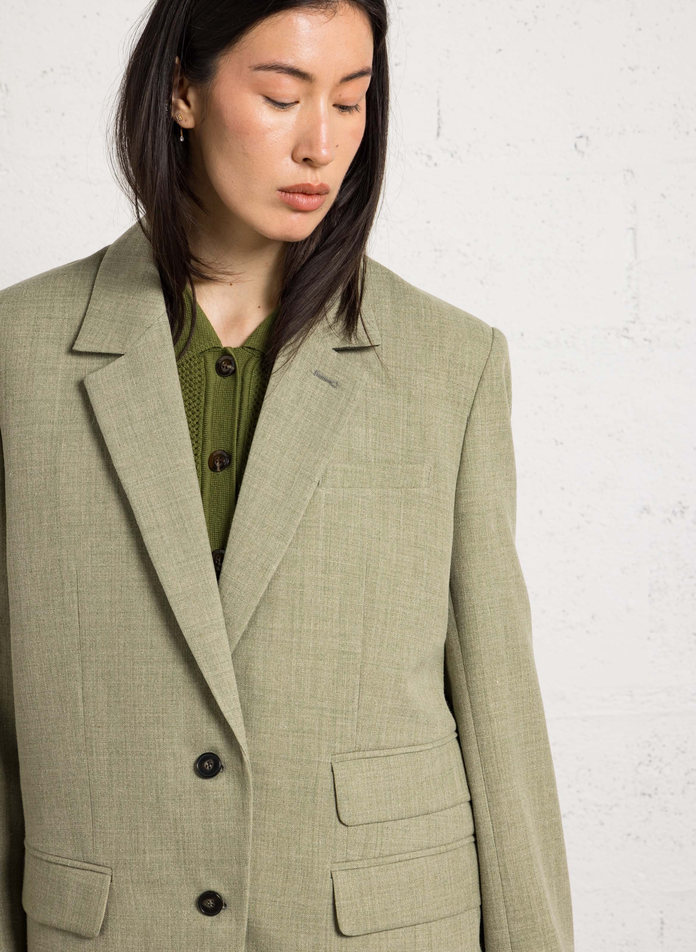 Veste col tailleur harvest SOEUR Marron