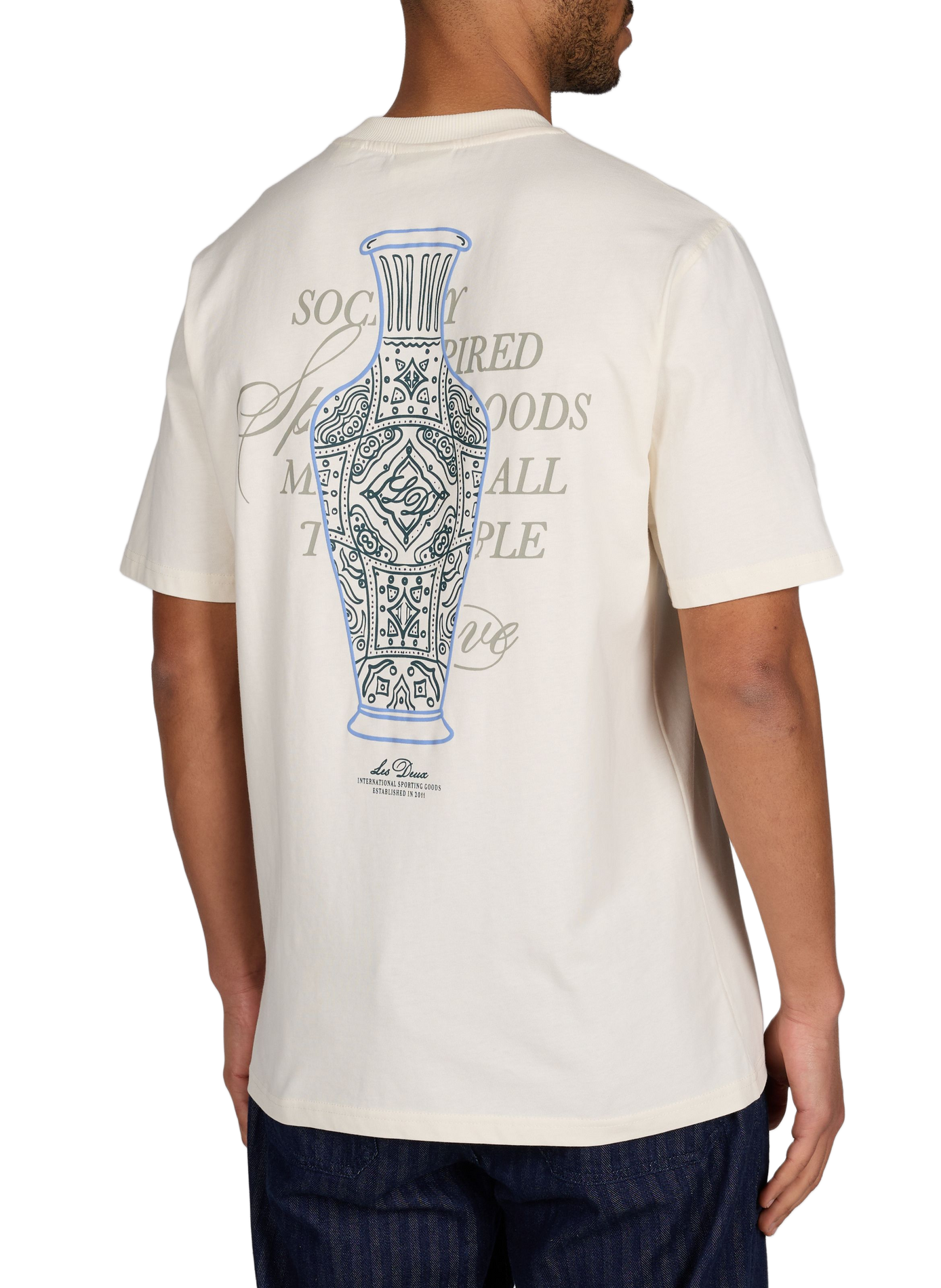 T-shirt Ben Faience imprimé en coton organique LES DEUX Beige