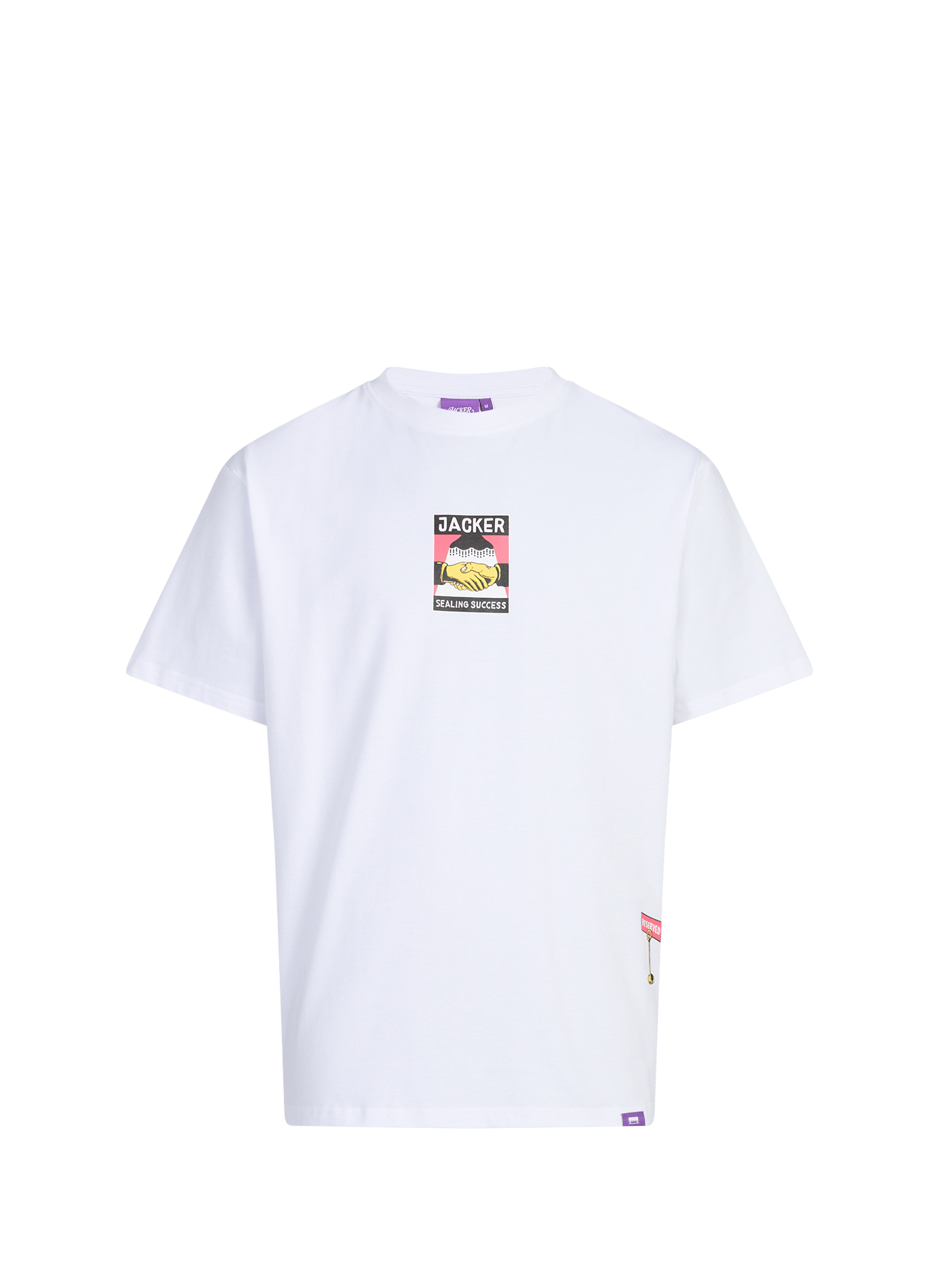 Straight printed cotton T-shirt JACKER. White