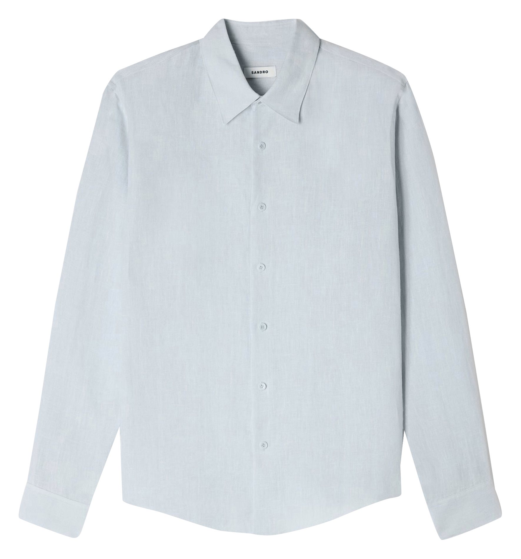 Chemise droite en lin SANDRO Bleu