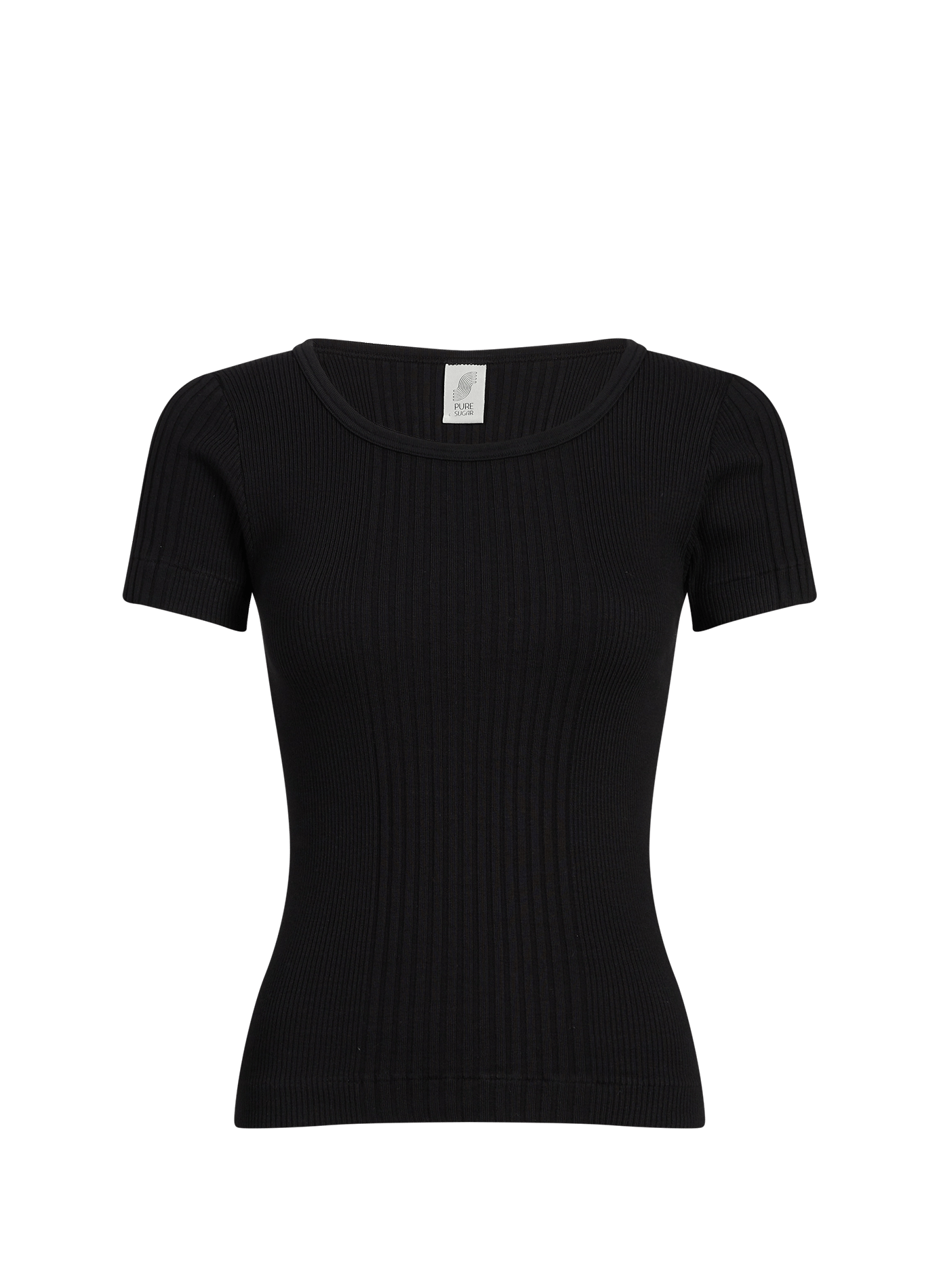 T-shirt Rani côtelé en coton RANI Noir