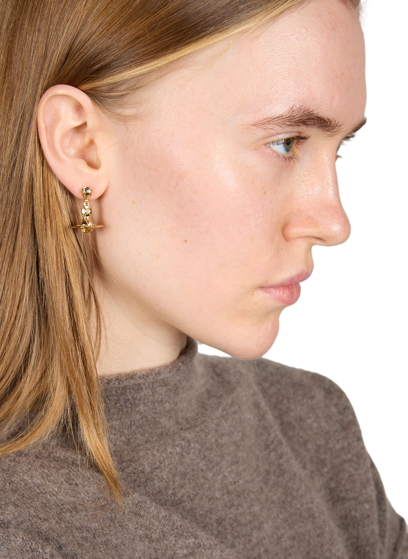 Boucles d'oreille New Petit Orb VIVIENNE WESTWOOD Doré