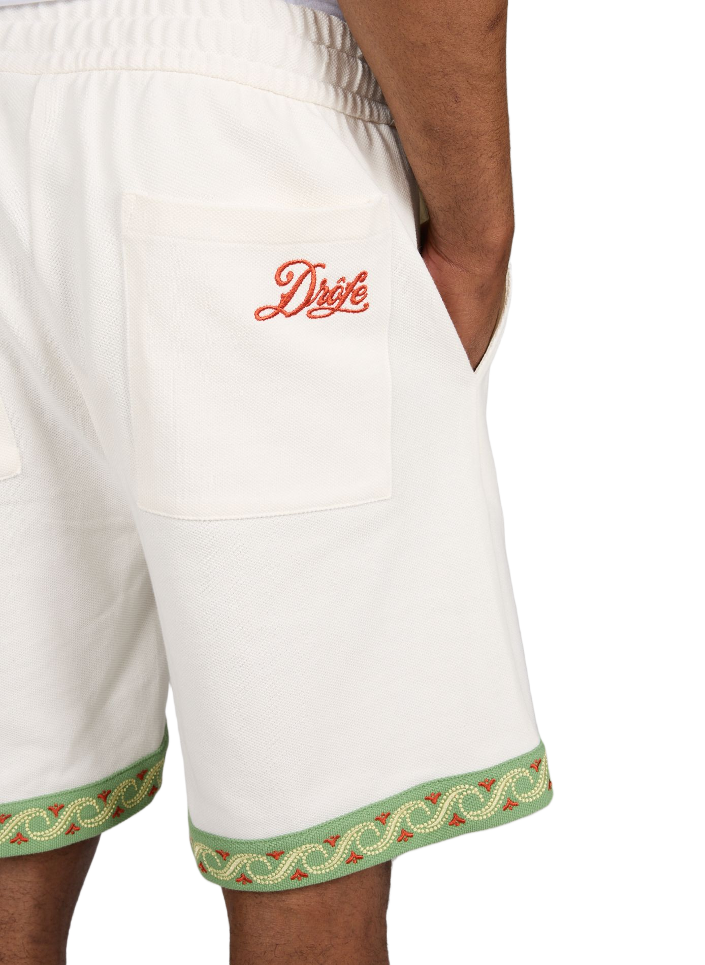 Kurzes Piqué-Baumwollshirt DROLE DE MONSIEUR Beige