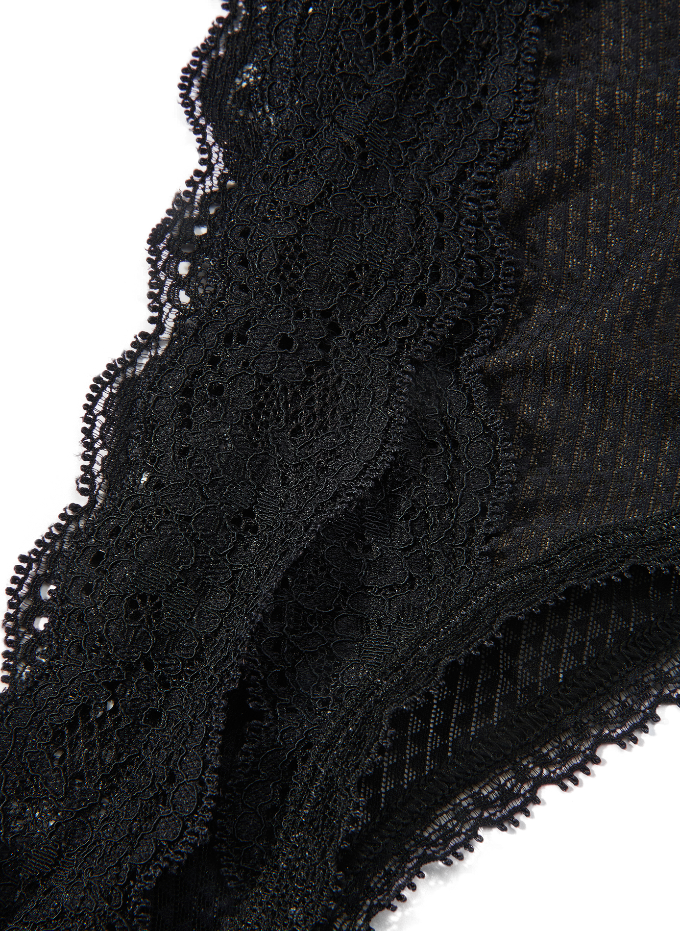 Tanga en dentelle PASSIONATA Noir