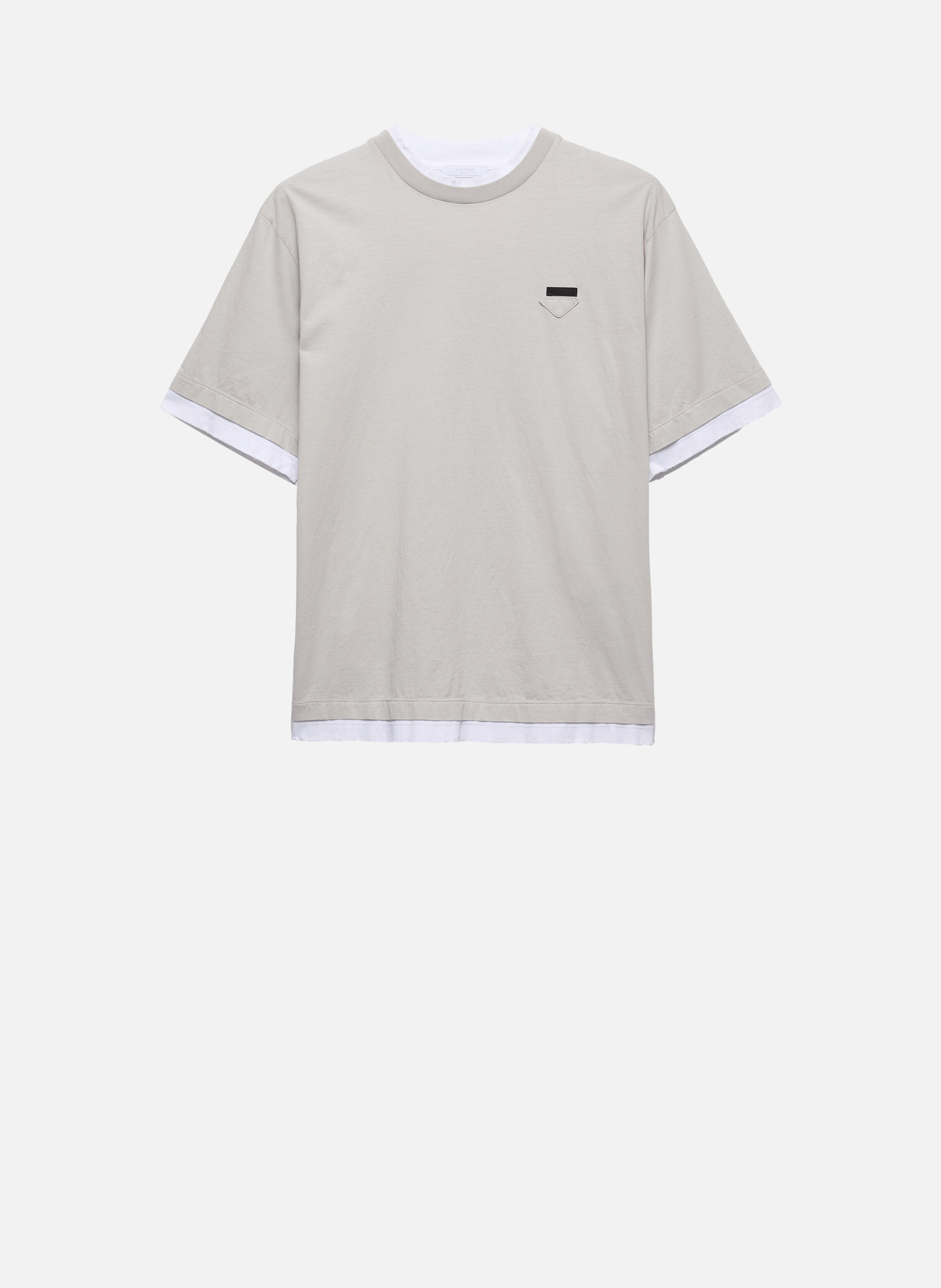 T-shirt en coton PRADA Gris