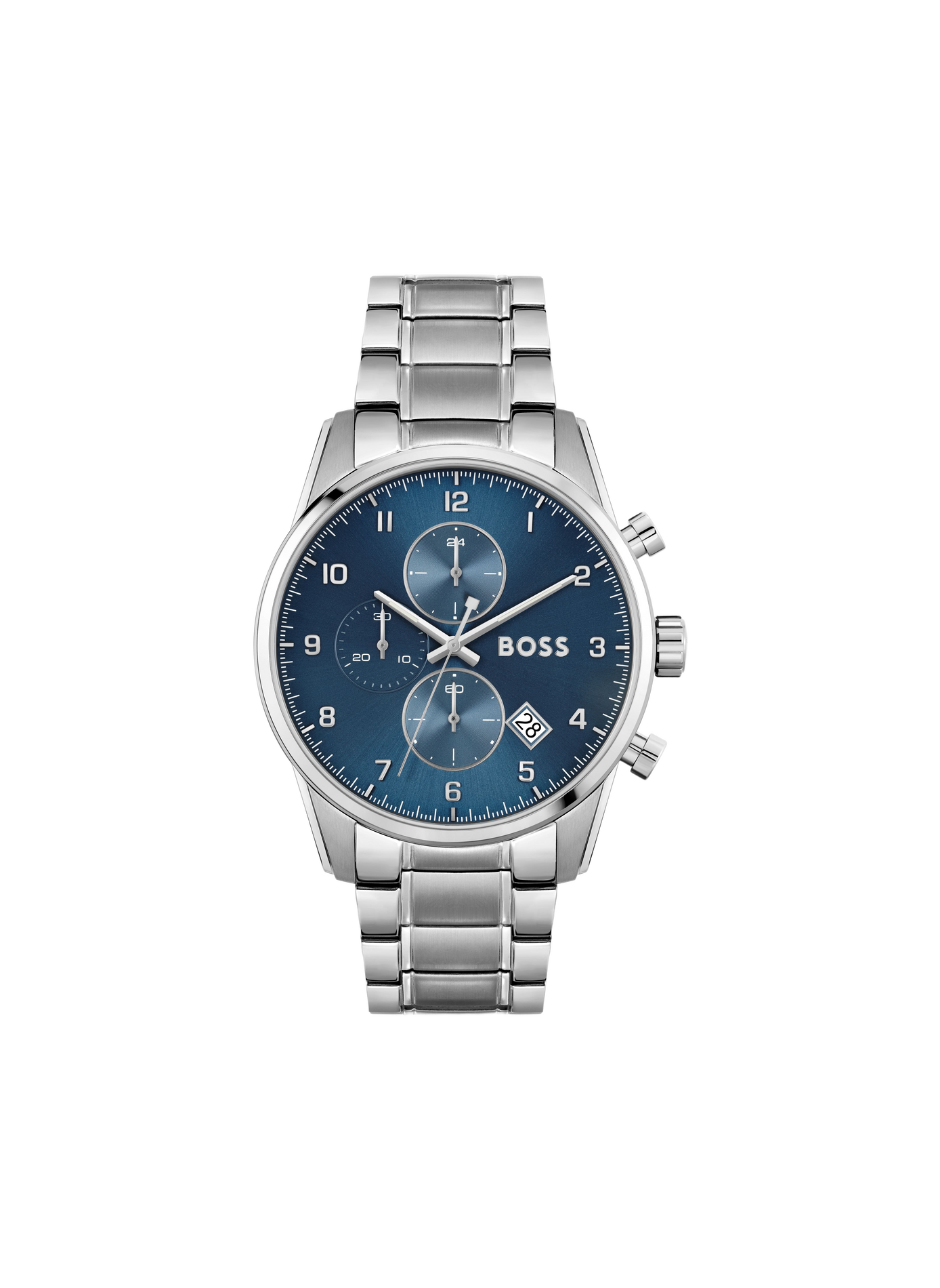 Quarz Uhr Skymaster aus Edelstahl BOSS MONTRES Blau