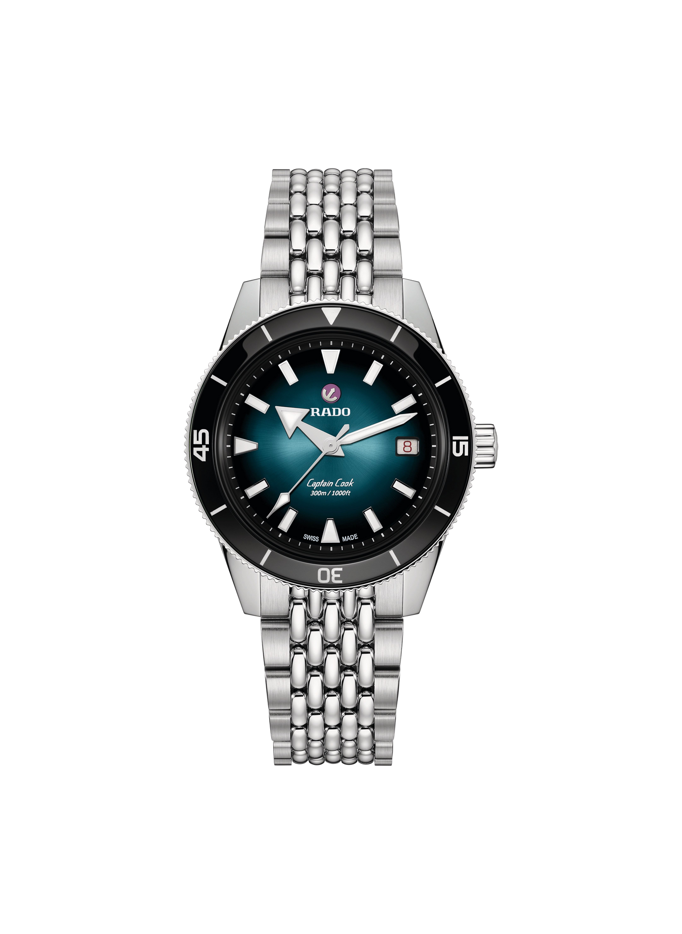 Montre automatique Captcook en acier inoxydable RADO Noir