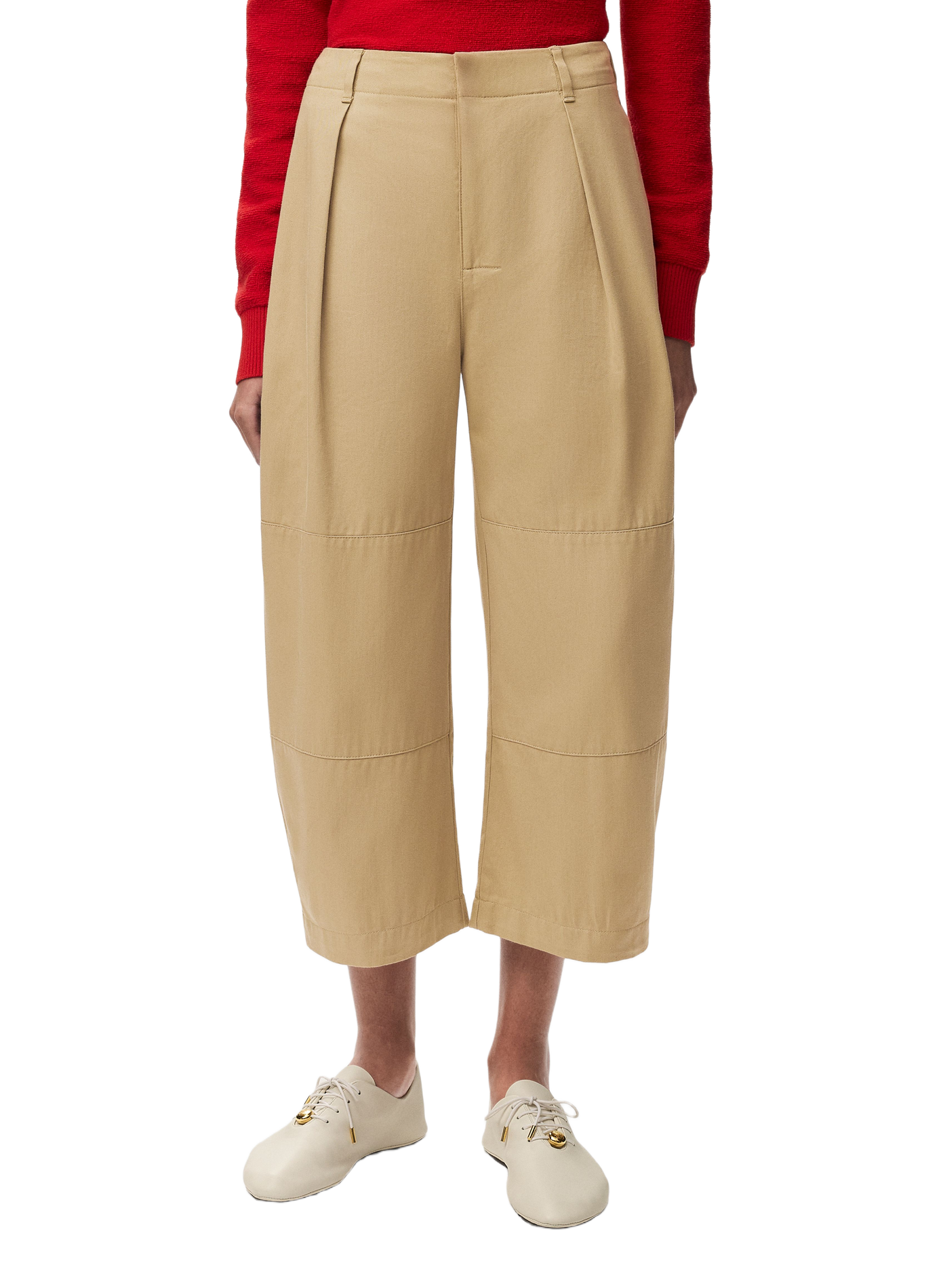 Kurze Baumwollhose LOEWE Beige