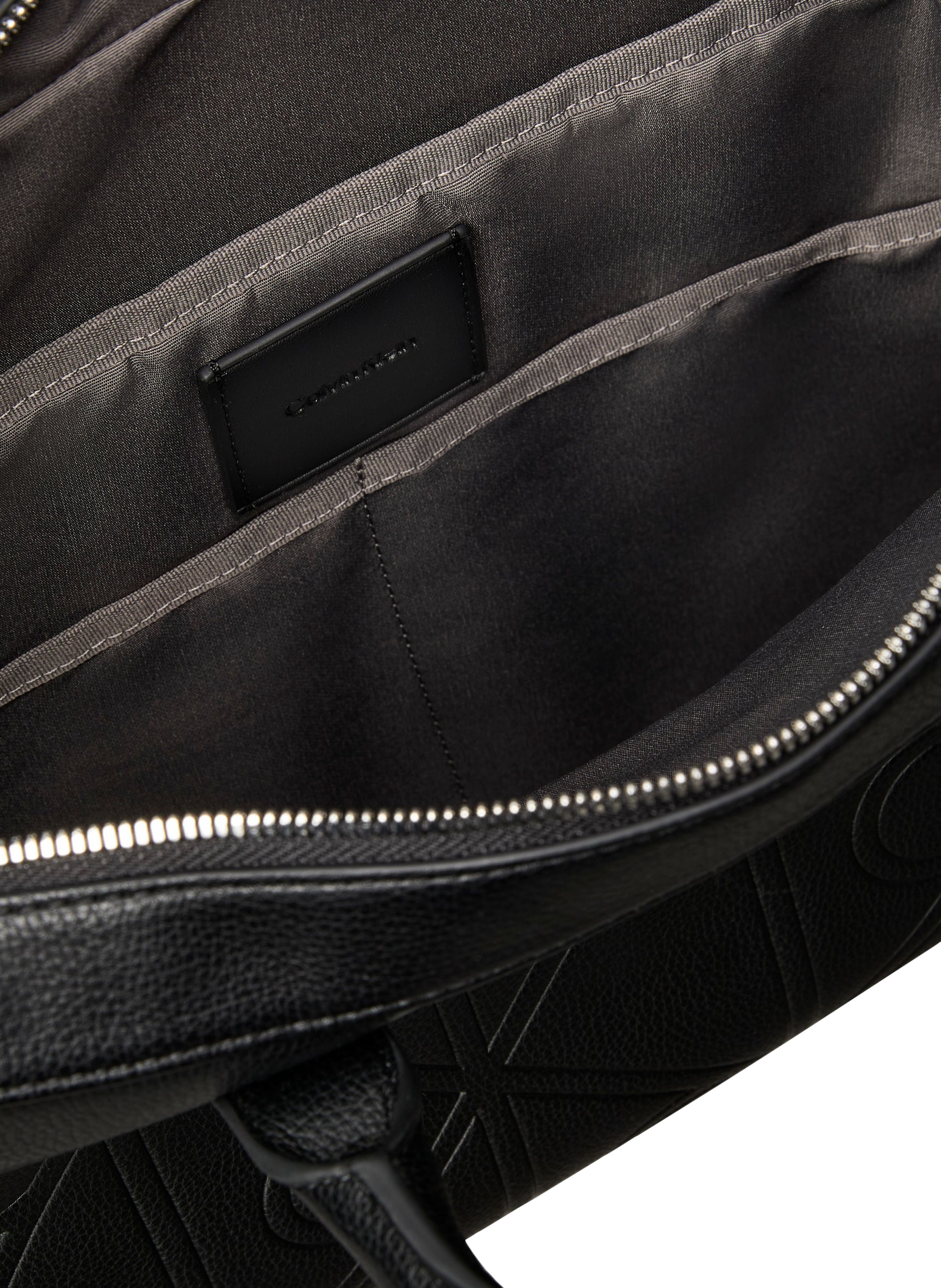 Sac ordinateur texturé à détail logo CALVIN KLEIN Noir