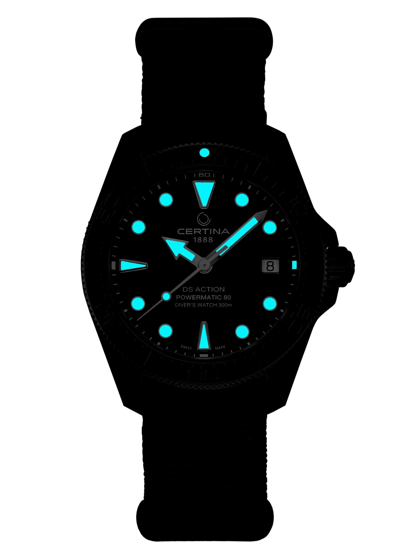 Montre automatique DS ACTION DIVER en nylon CERTINA Noir