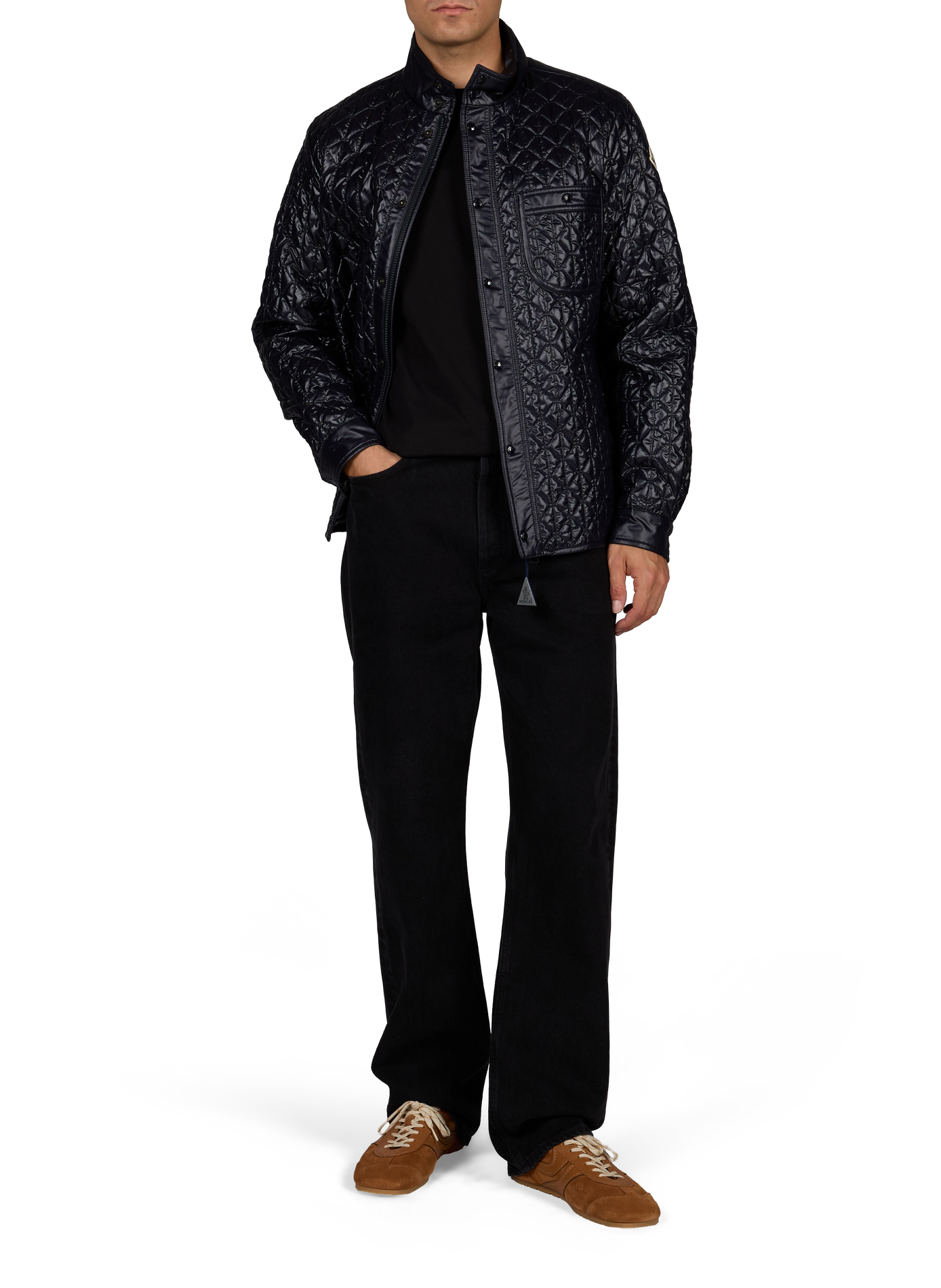 Veste droite matelassée MONCLER Bleu