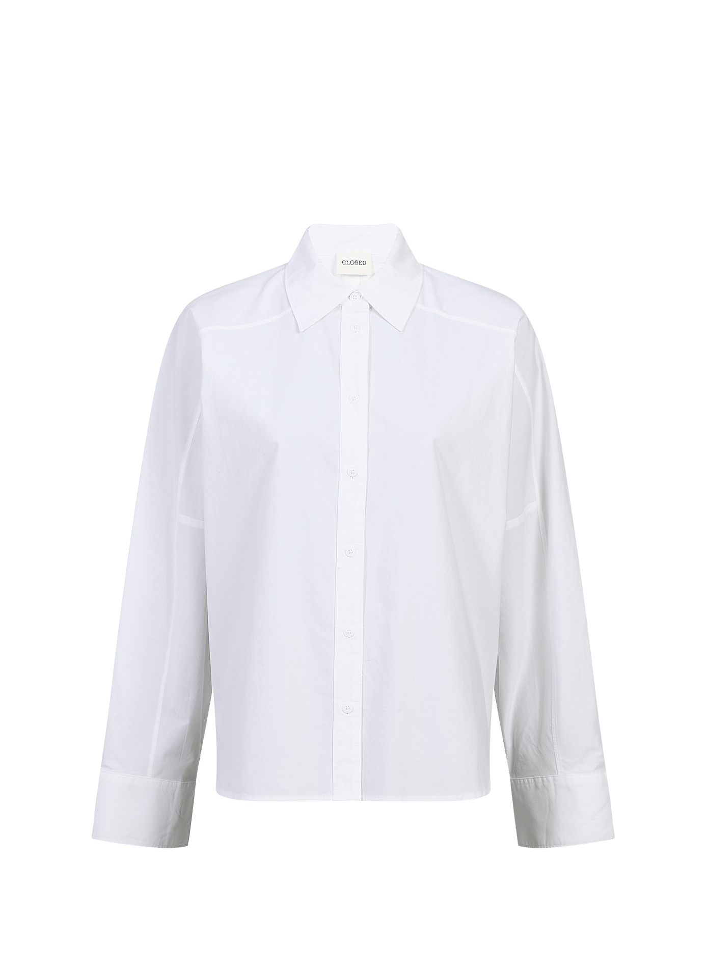 Weites Hemd mit klassischem Kragen CLOSED Weiss