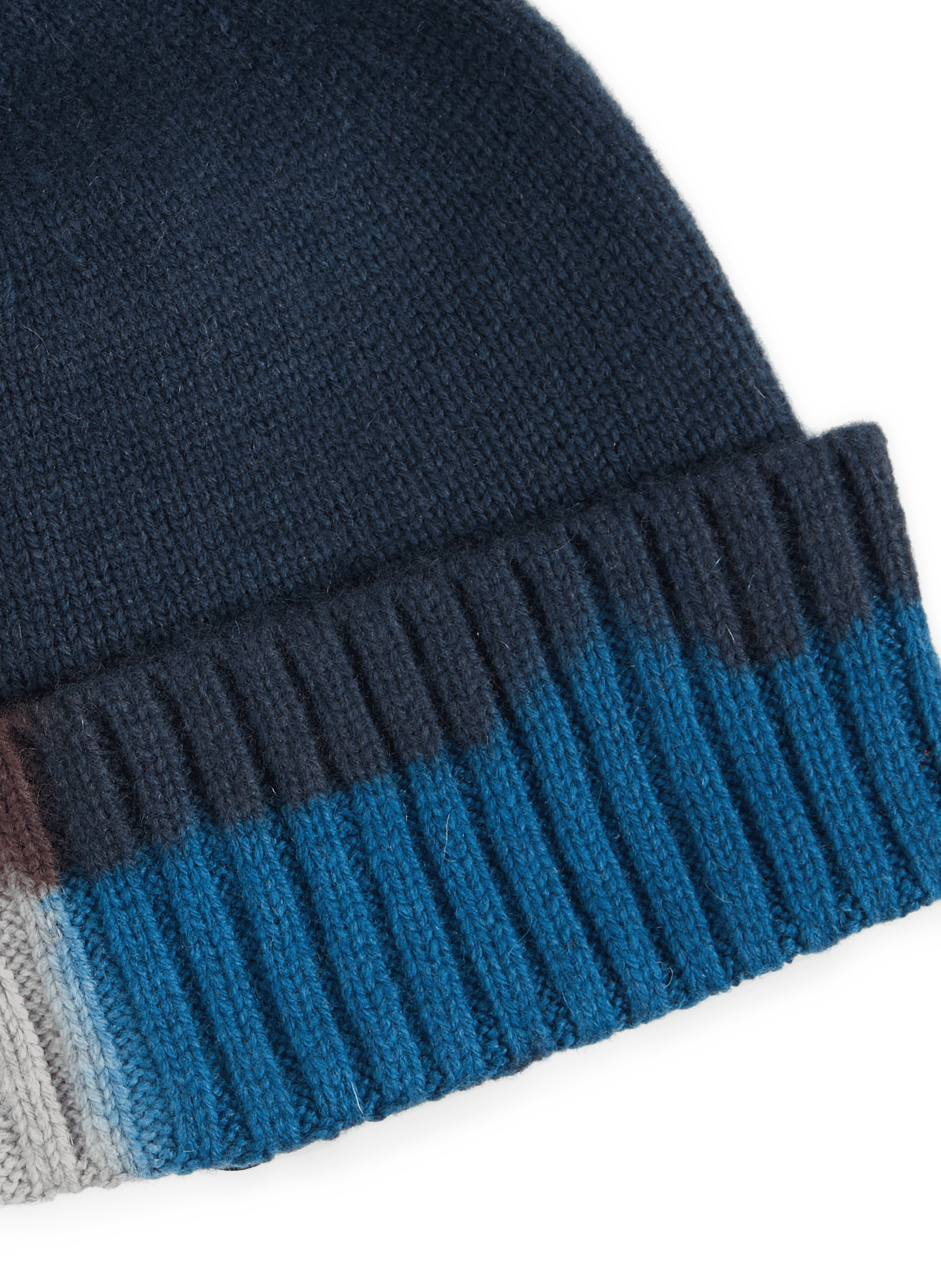 Bonnet multicolore en laine mérinos PAUL SMITH Bleu
