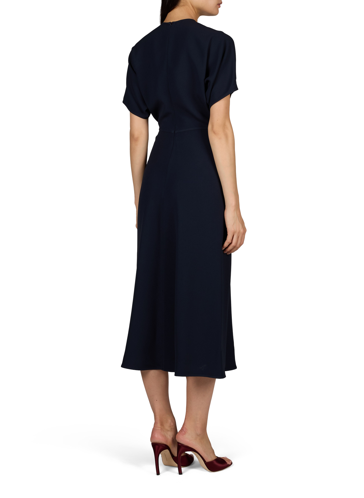 Robe longue manches courtes VICTORIA BECKHAM Bleu
