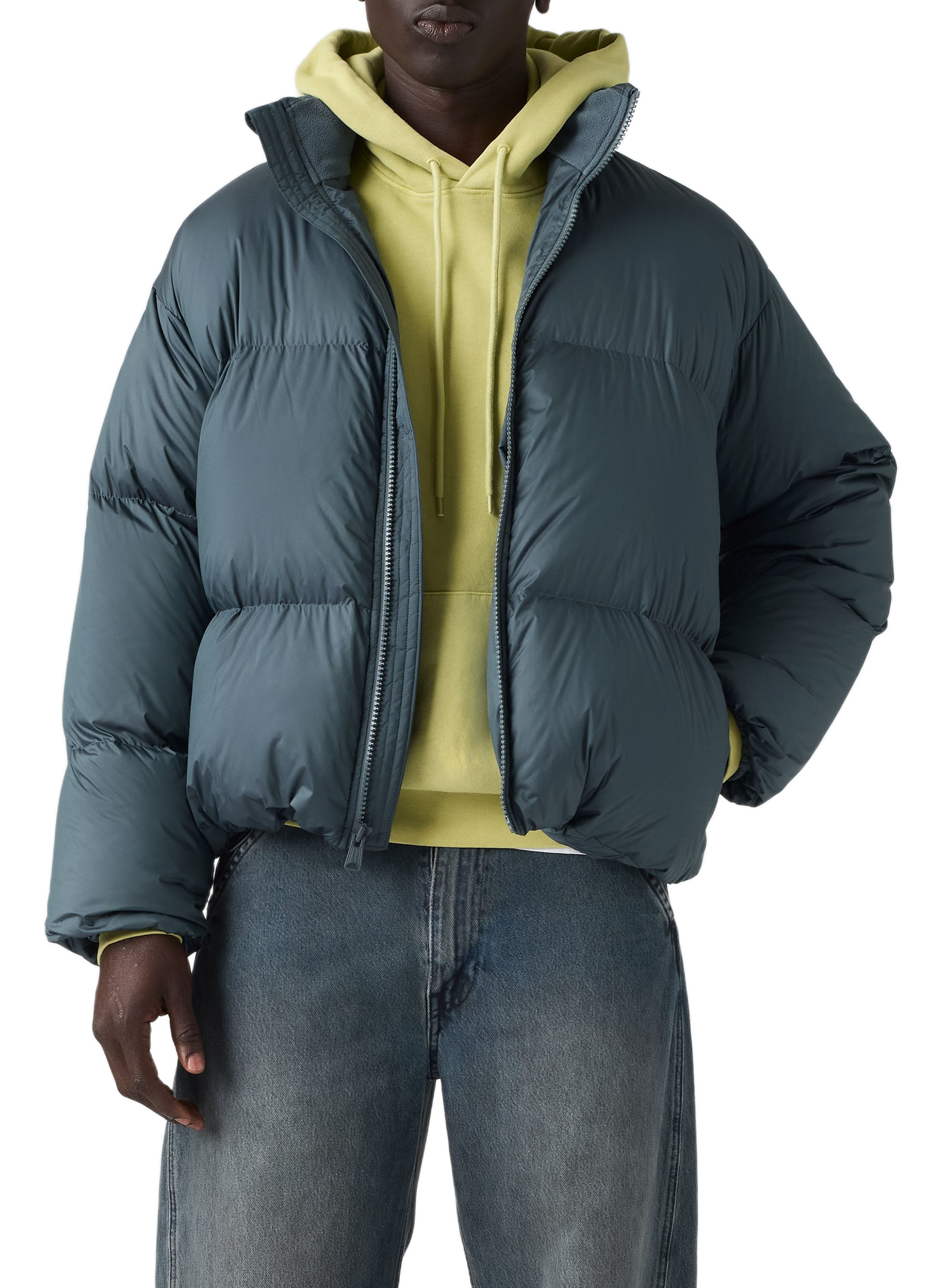 Doudoune droite matelassée unie LEVI'S Bleu