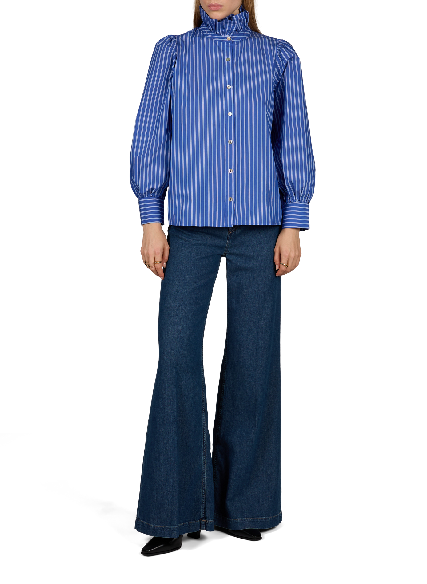 Weite Baumwolljeans CLOSED Blau