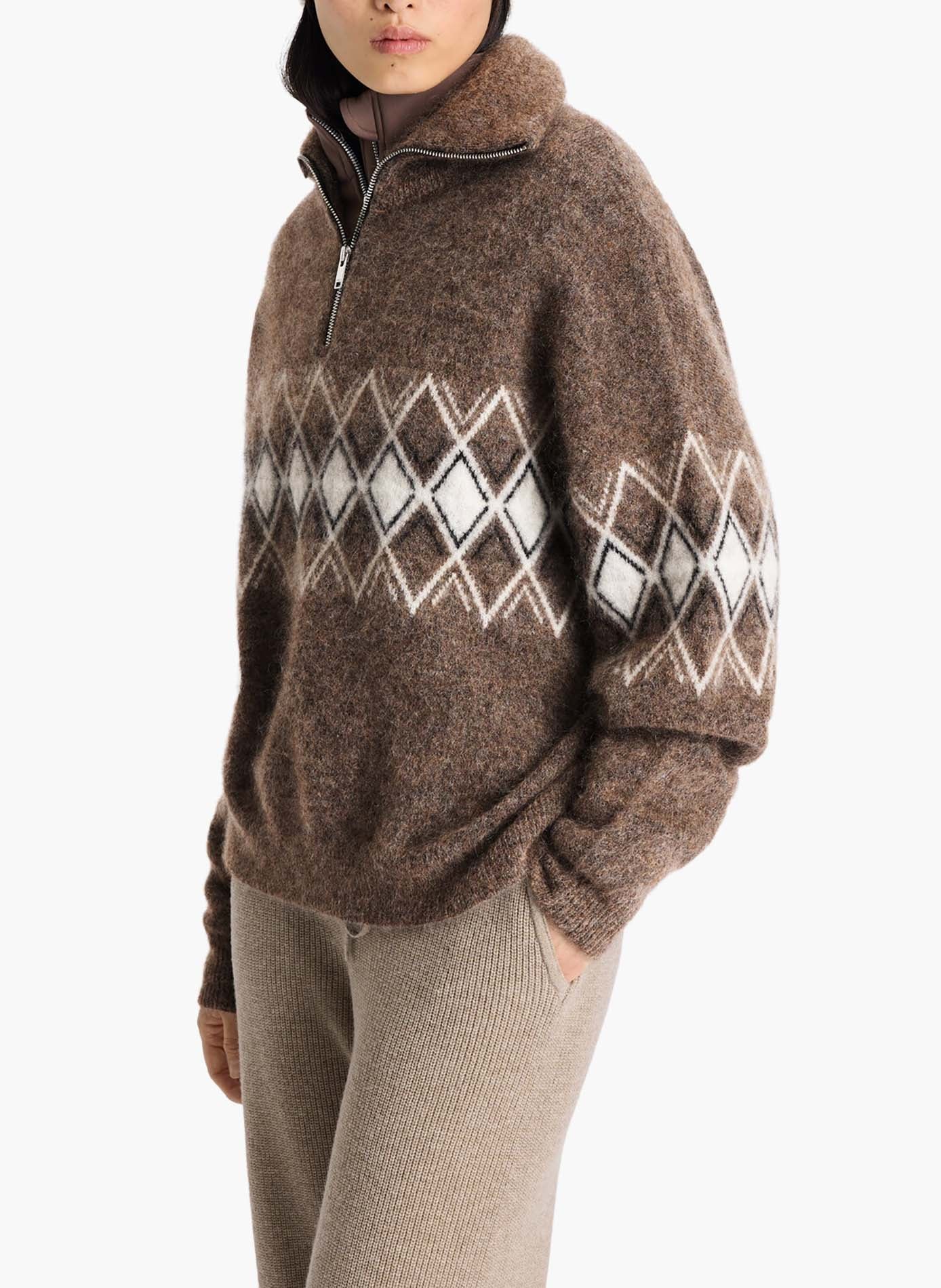 Pull mireva col camionneur FUSALP Beige