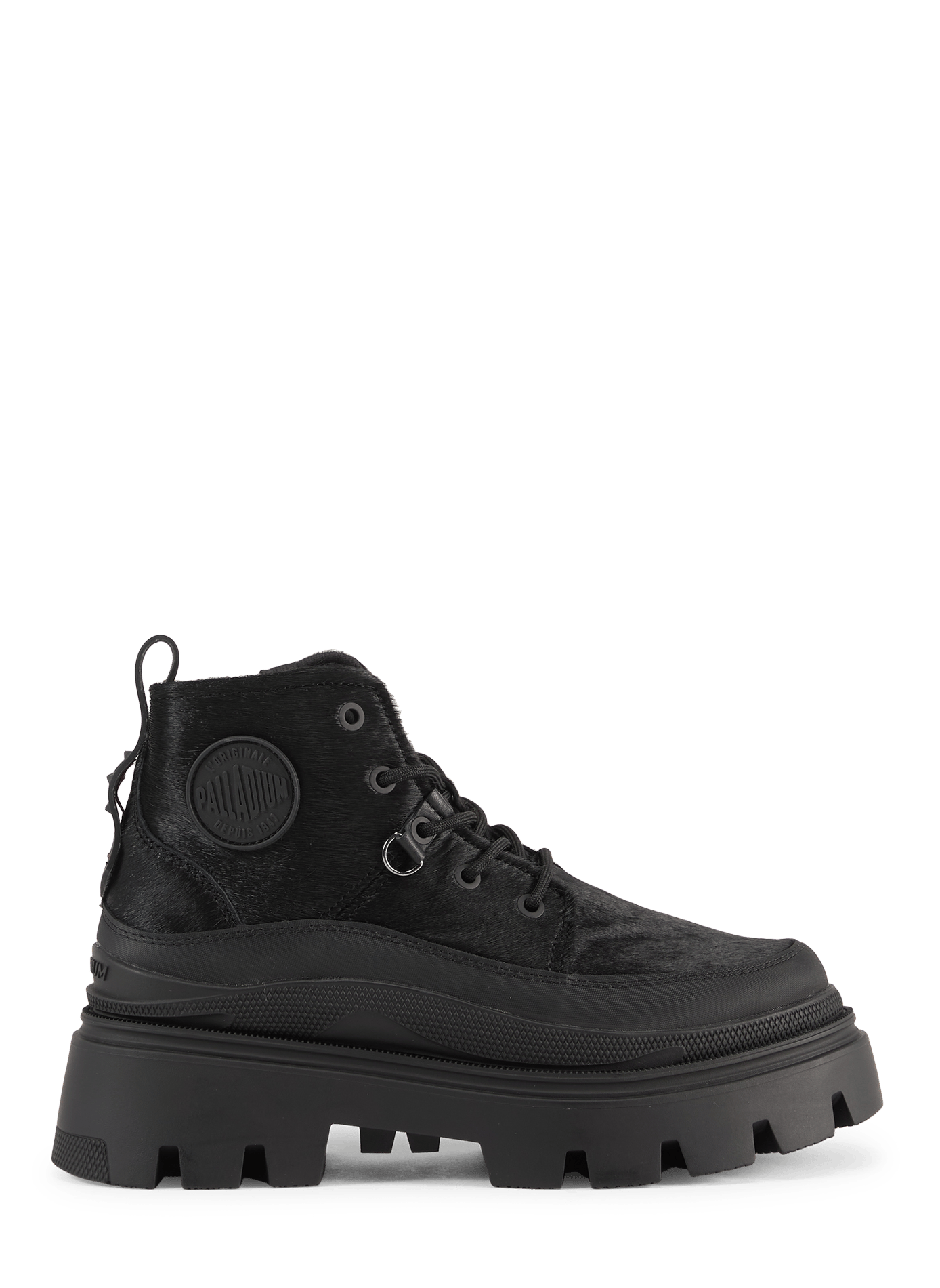 High-top sneakers in mixed leather PALLADIUM Black