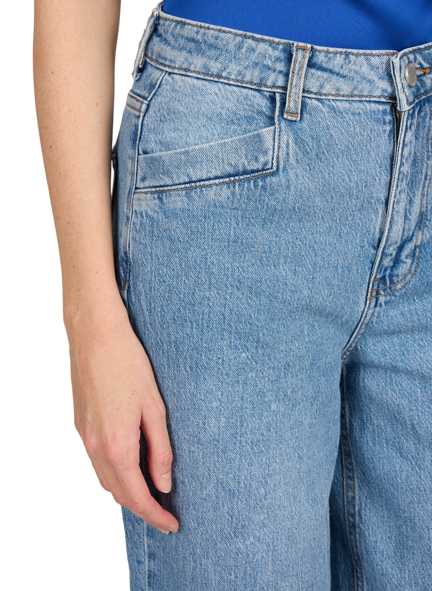Wide cotton jeans  VILA Blue