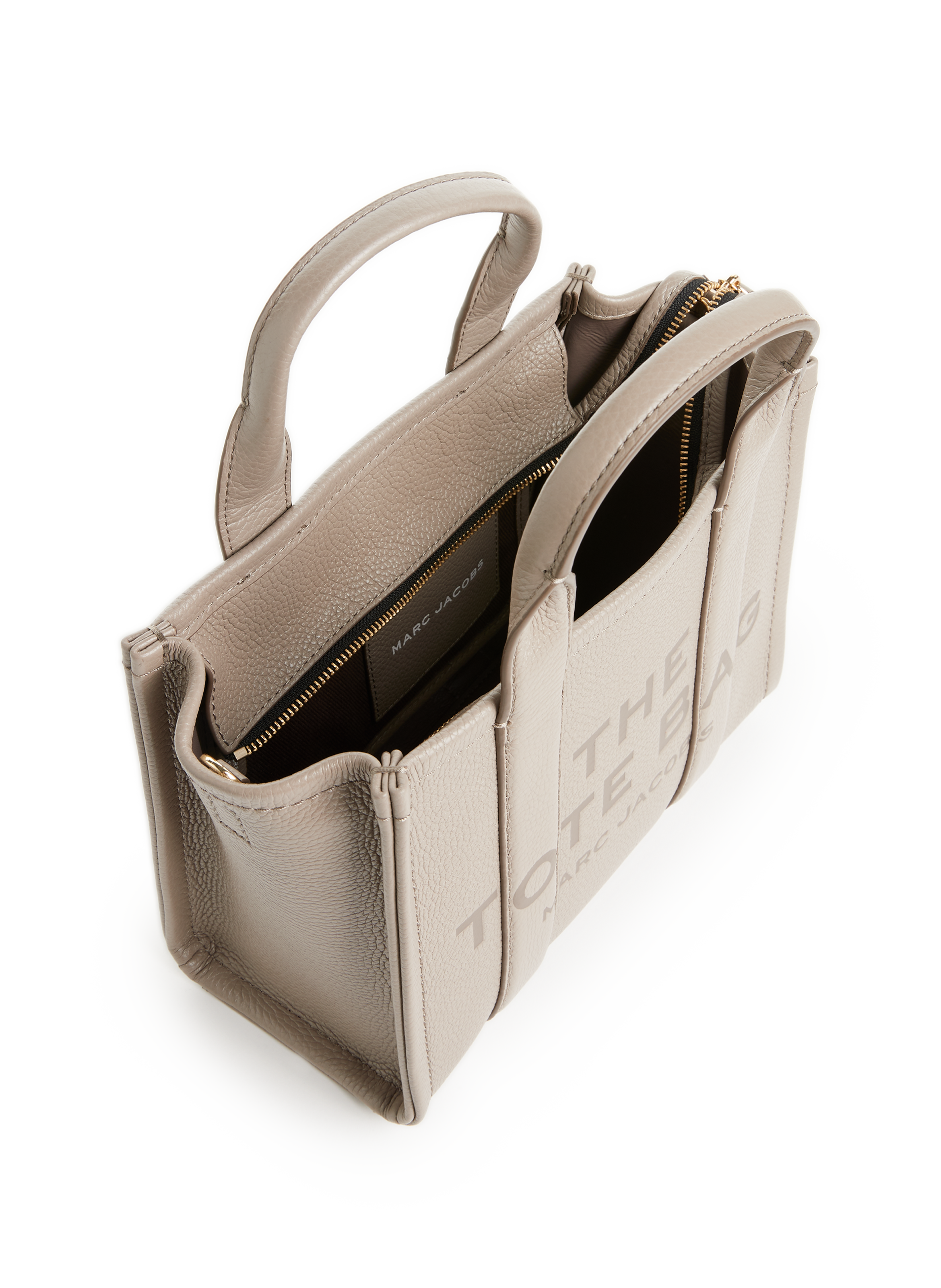 Sac cabas The Leather Small Tote Bag MARC JACOBS Gris