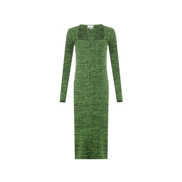 Robe midi côtelé en viscose