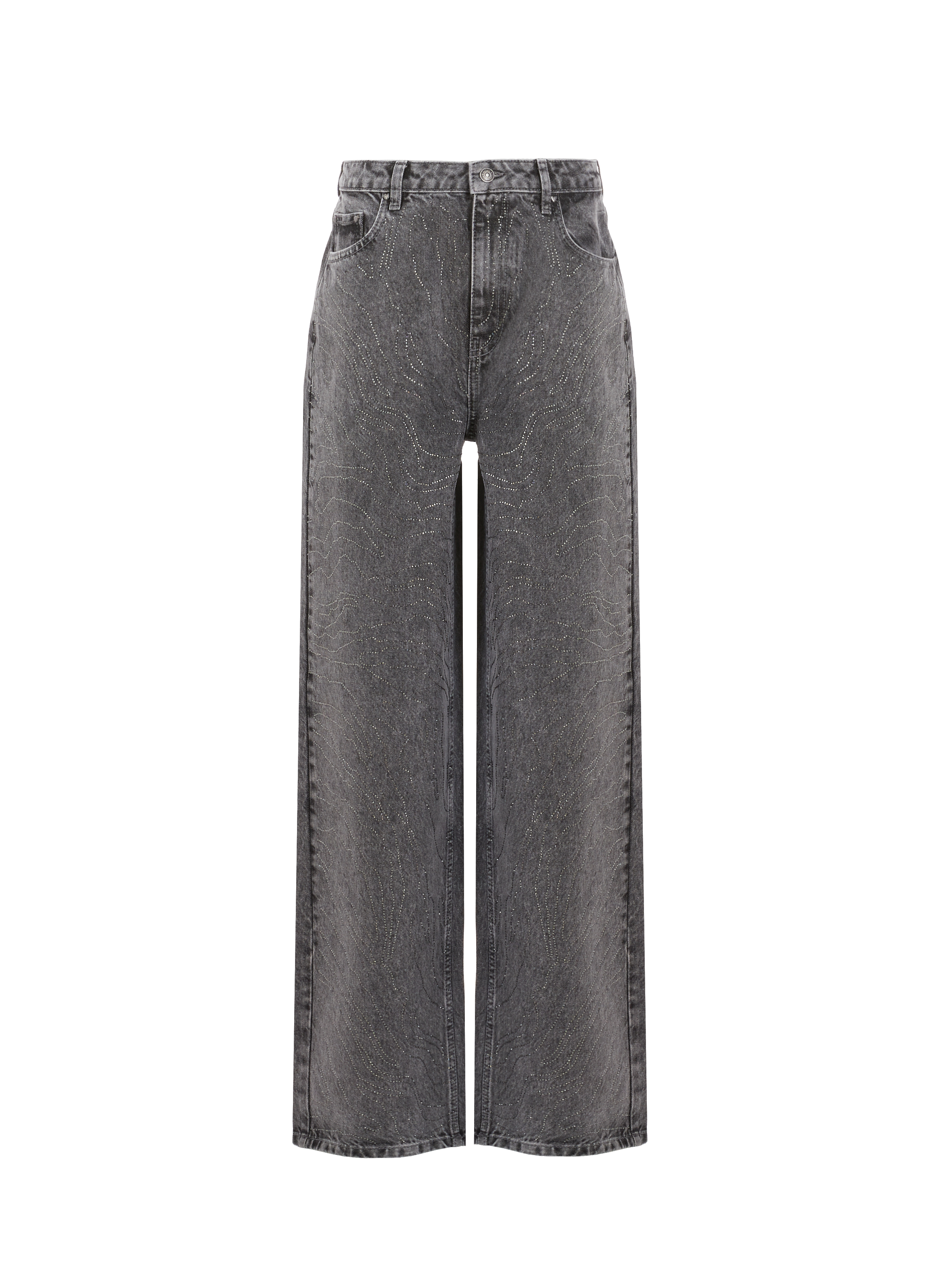 Jean large avec ornements ROTATE Gris