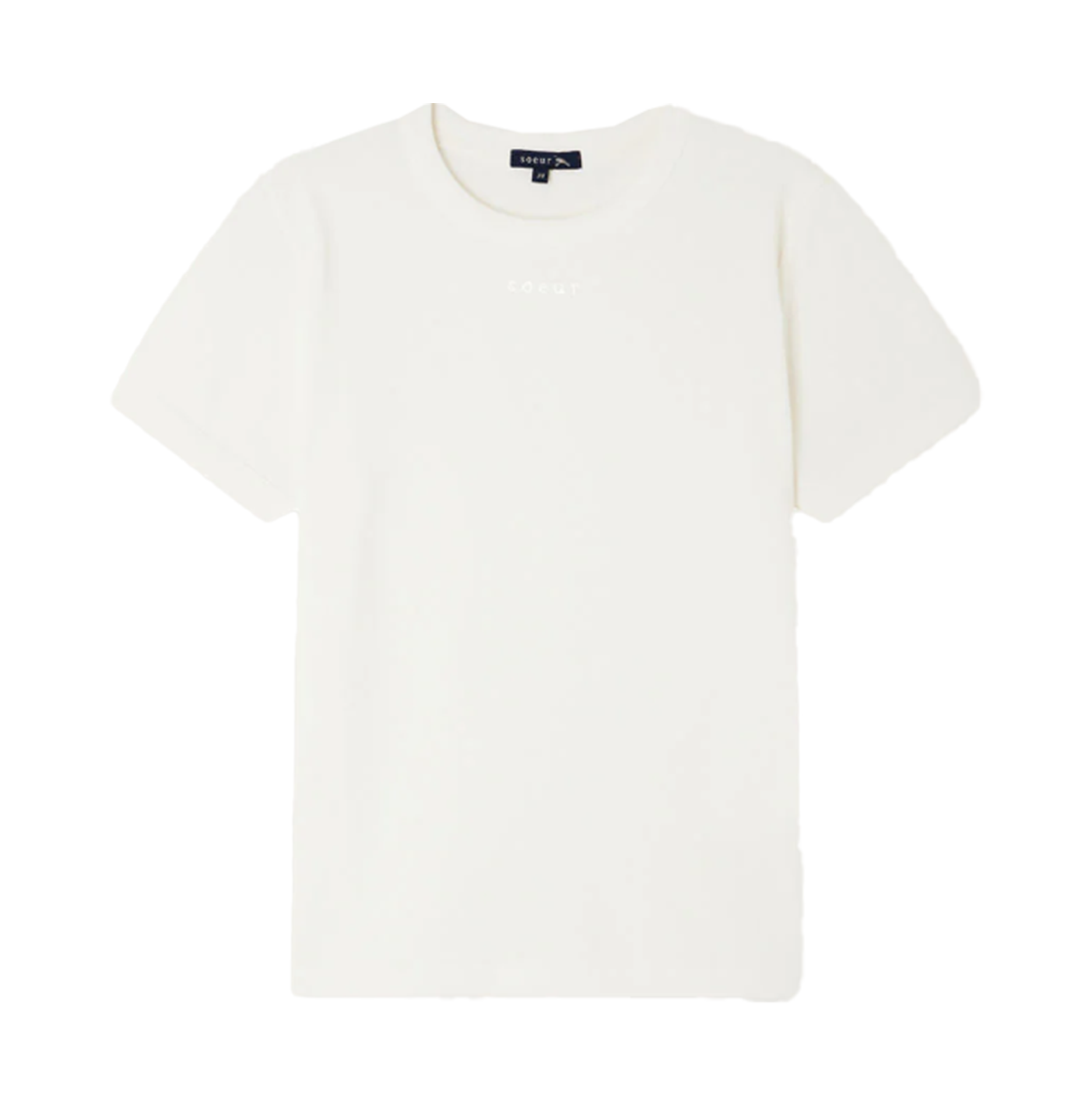 Tee-shirt droit col rond en coton bio aristide SOEUR Blanc