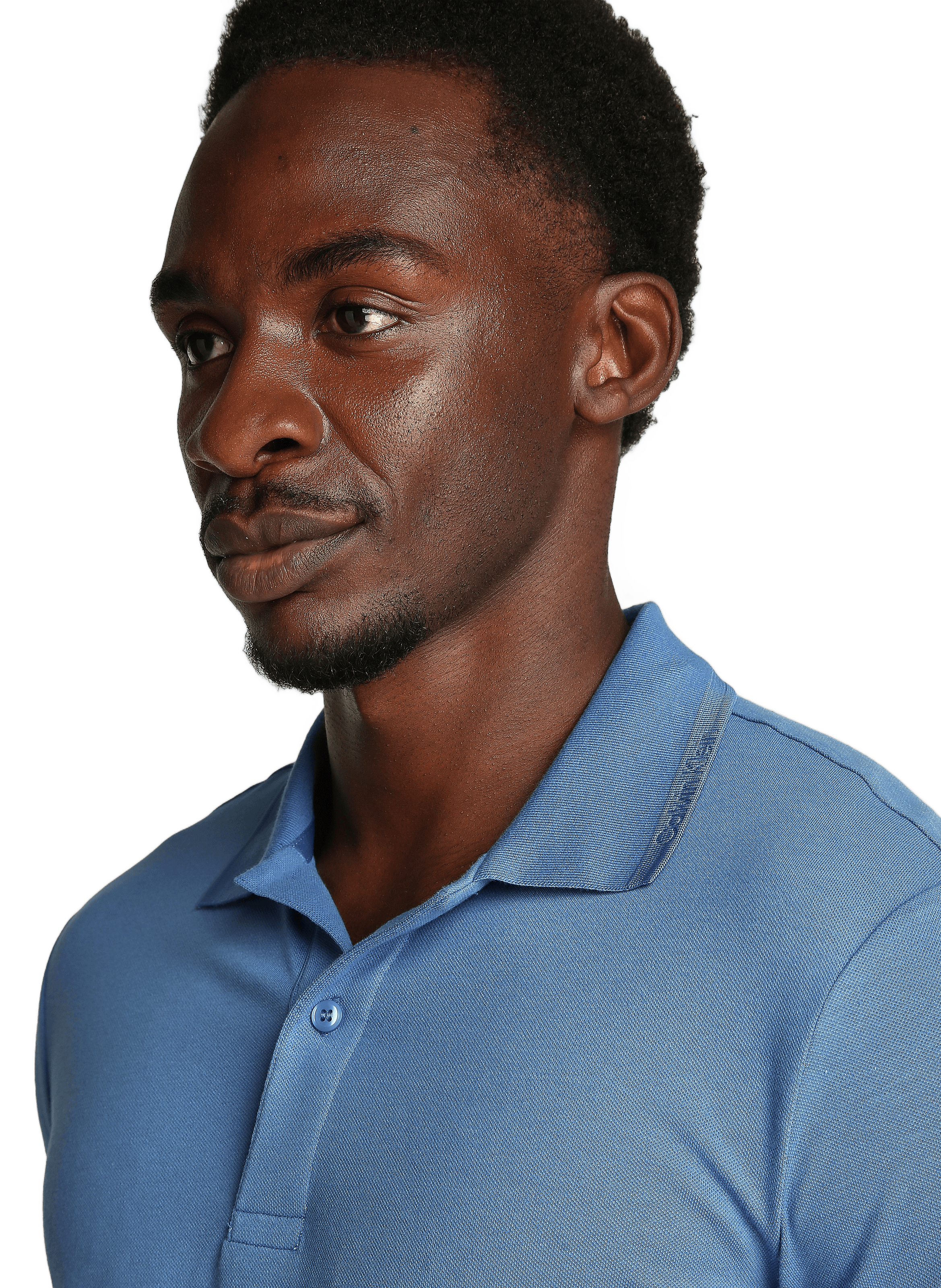 Polo droit en coton mélangé CALVIN KLEIN Bleu